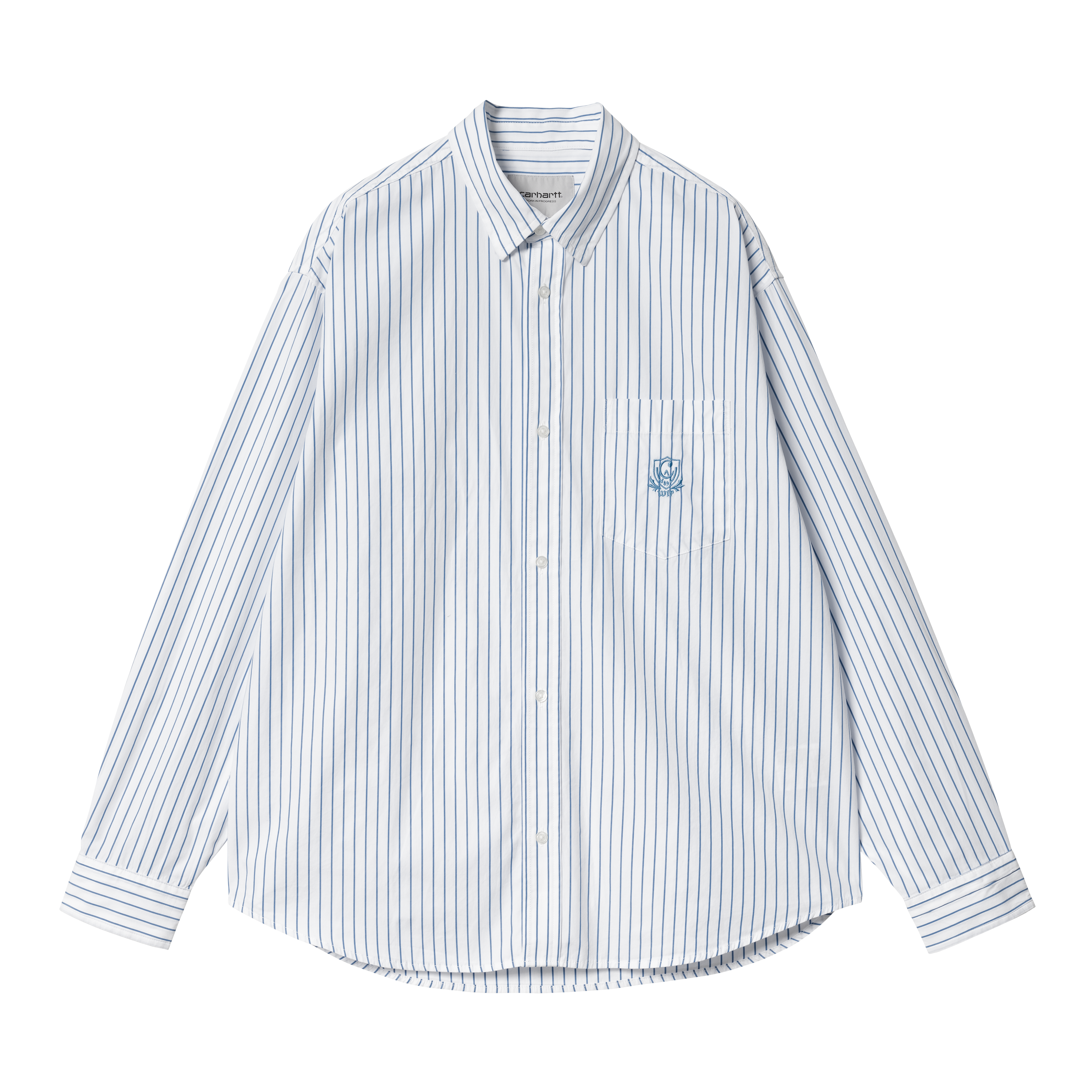 Carhartt WIP Long Sleeve Linus Shirt en Blanco