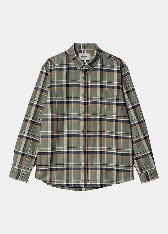 Carhartt WIP Long Sleeve Swenson Shirt in Grün