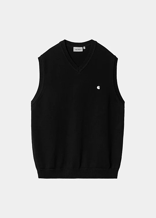 Carhartt WIP Madison Vest Sweater in Black