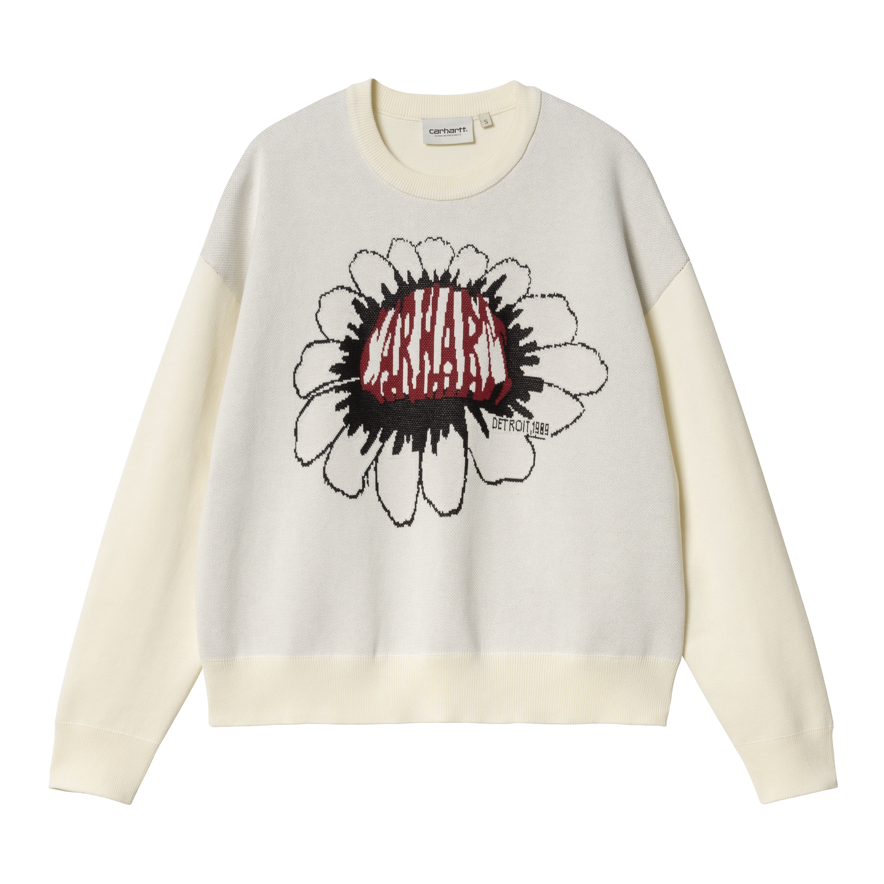 Carhartt WIP Women’s Pixel Flower Sweater in Bianco