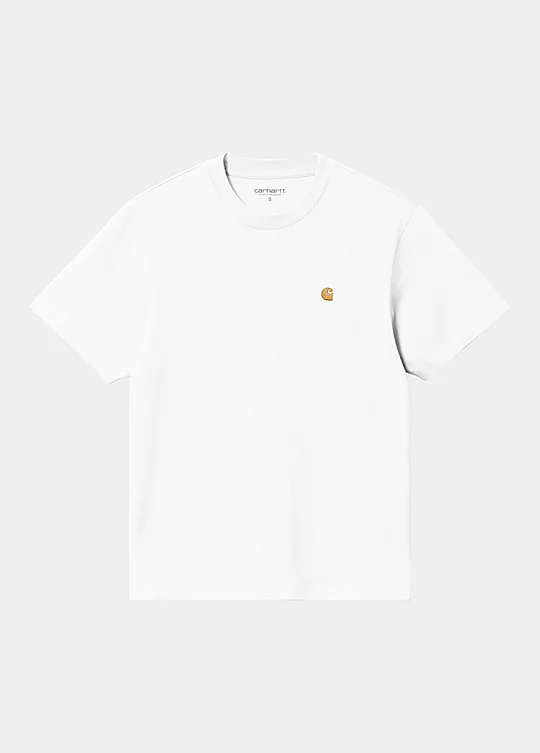 Carhartt WIP Women’s Short Sleeve Chase T-Shirt en Blanco