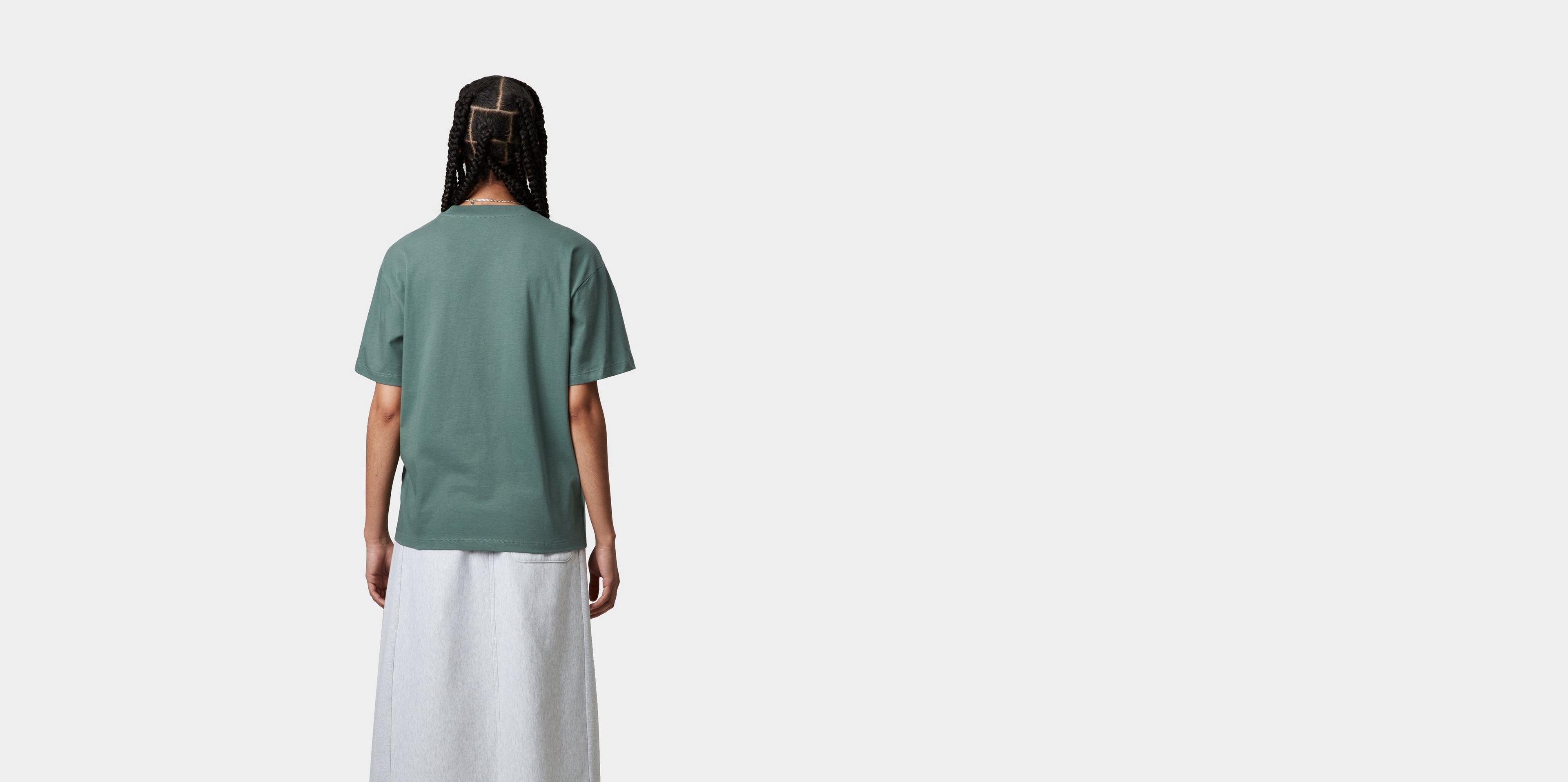 Carhartt WIP W' S/S Chase T-Shirt, Silver Pine / Gold