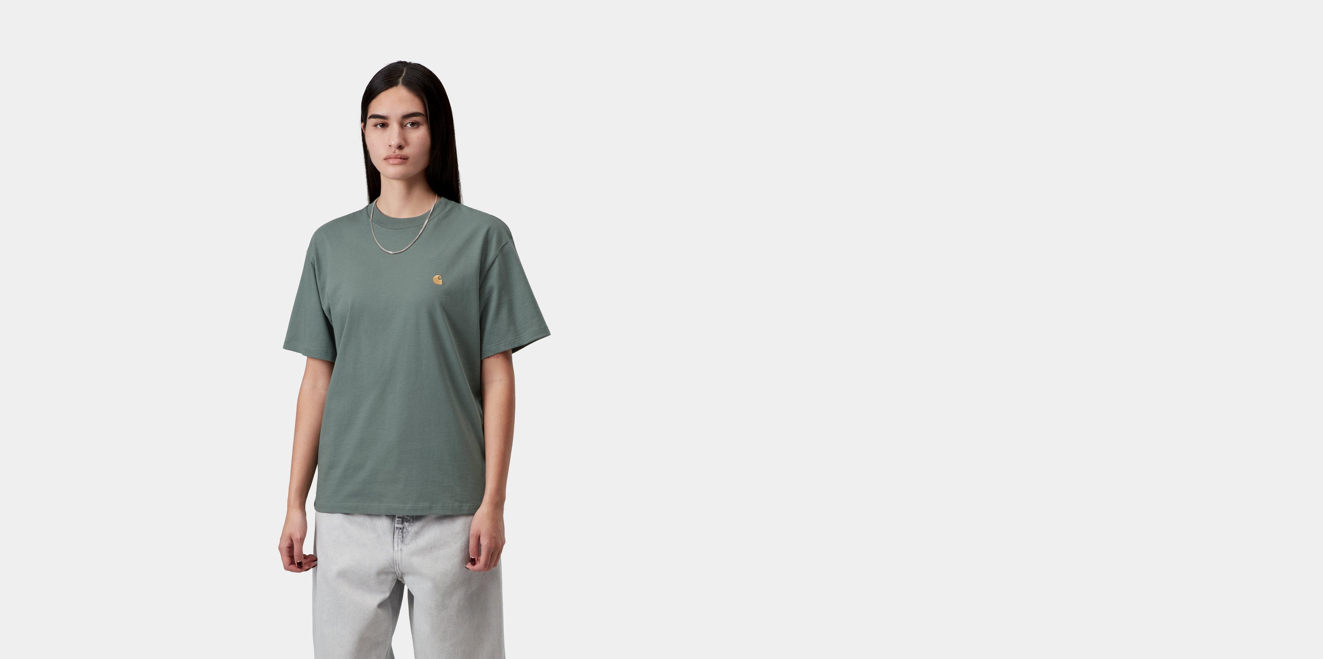 Carhartt WIP W' S/S Chase T-Shirt Velvet Green / Gold | S | Women