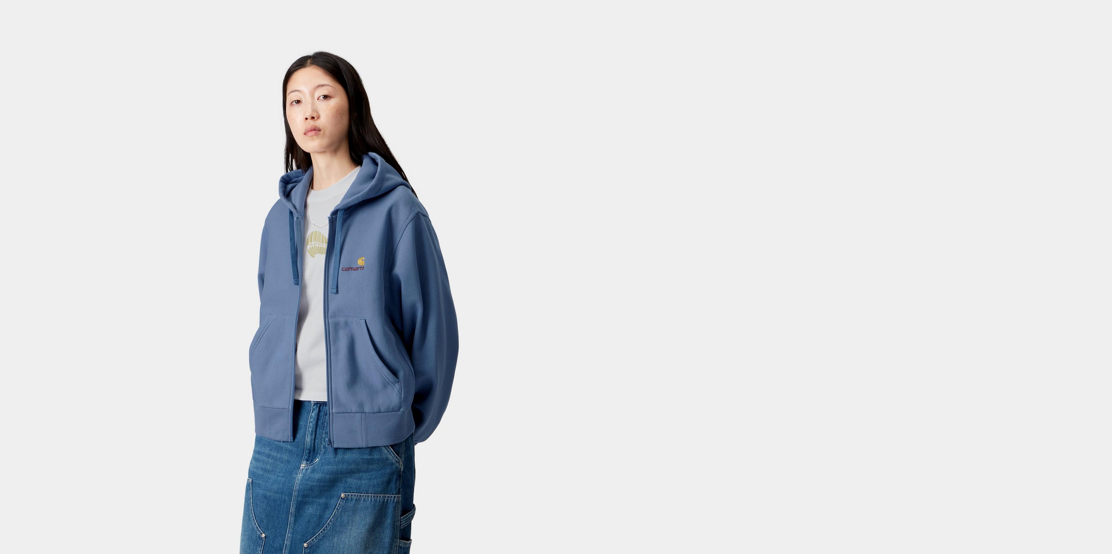 Carhartt WIP W' Hooded American Script Jacket, Sorrent