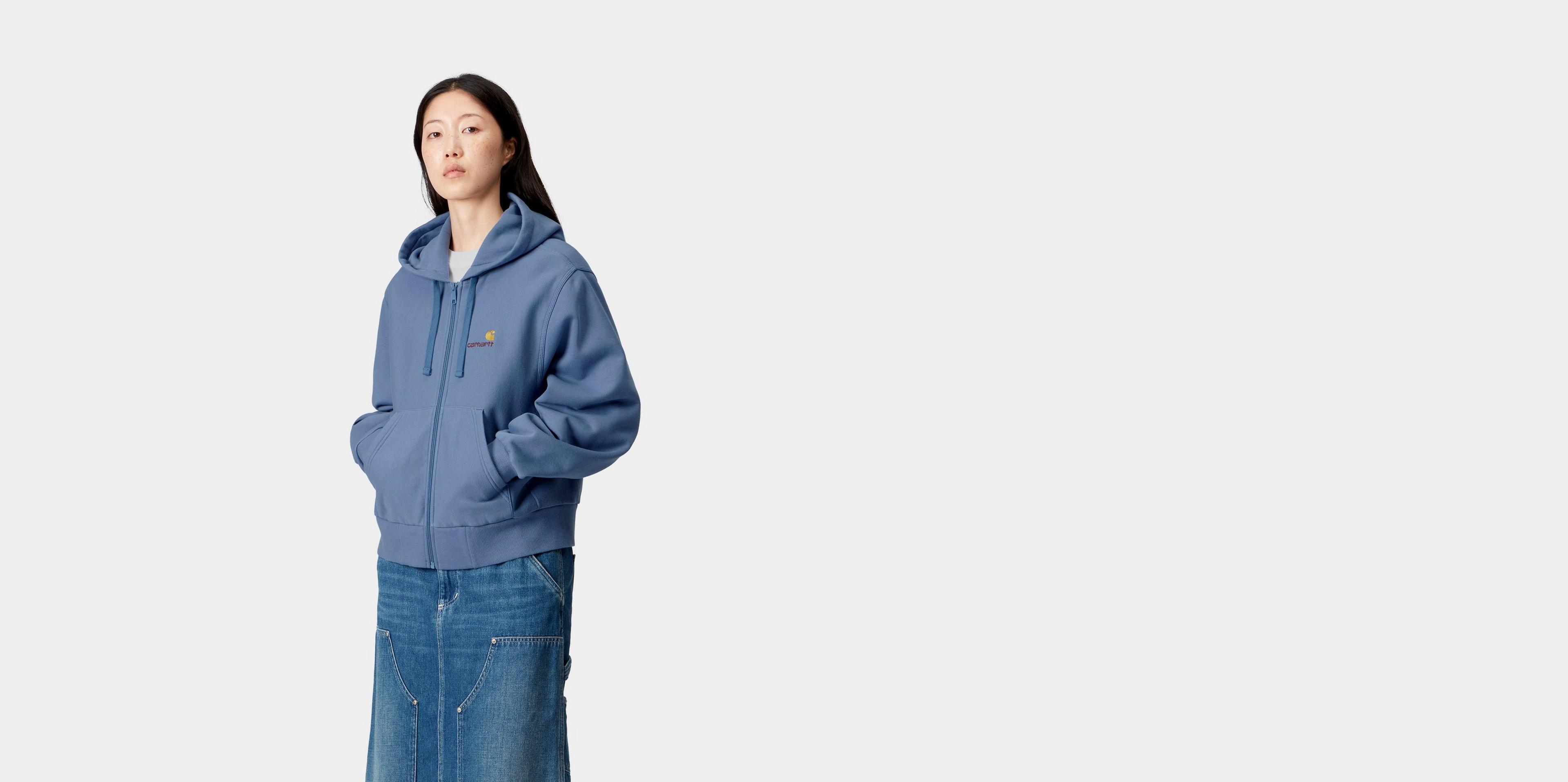 Carhartt WIP W' Hooded American Script Jacket, Sorrent | Official