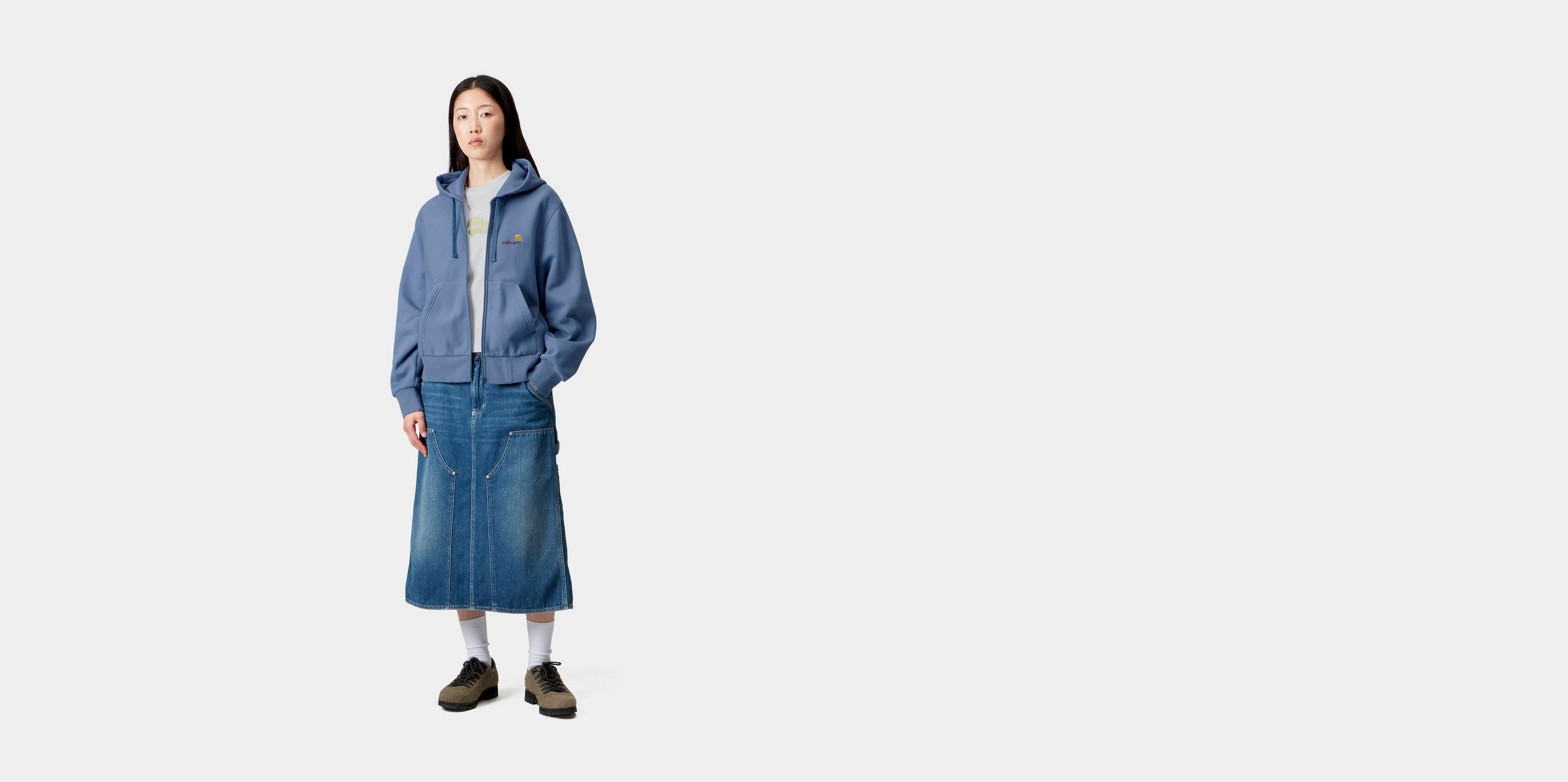 Carhartt WIP W' Hooded American Script Jacket, Sorrent | Official