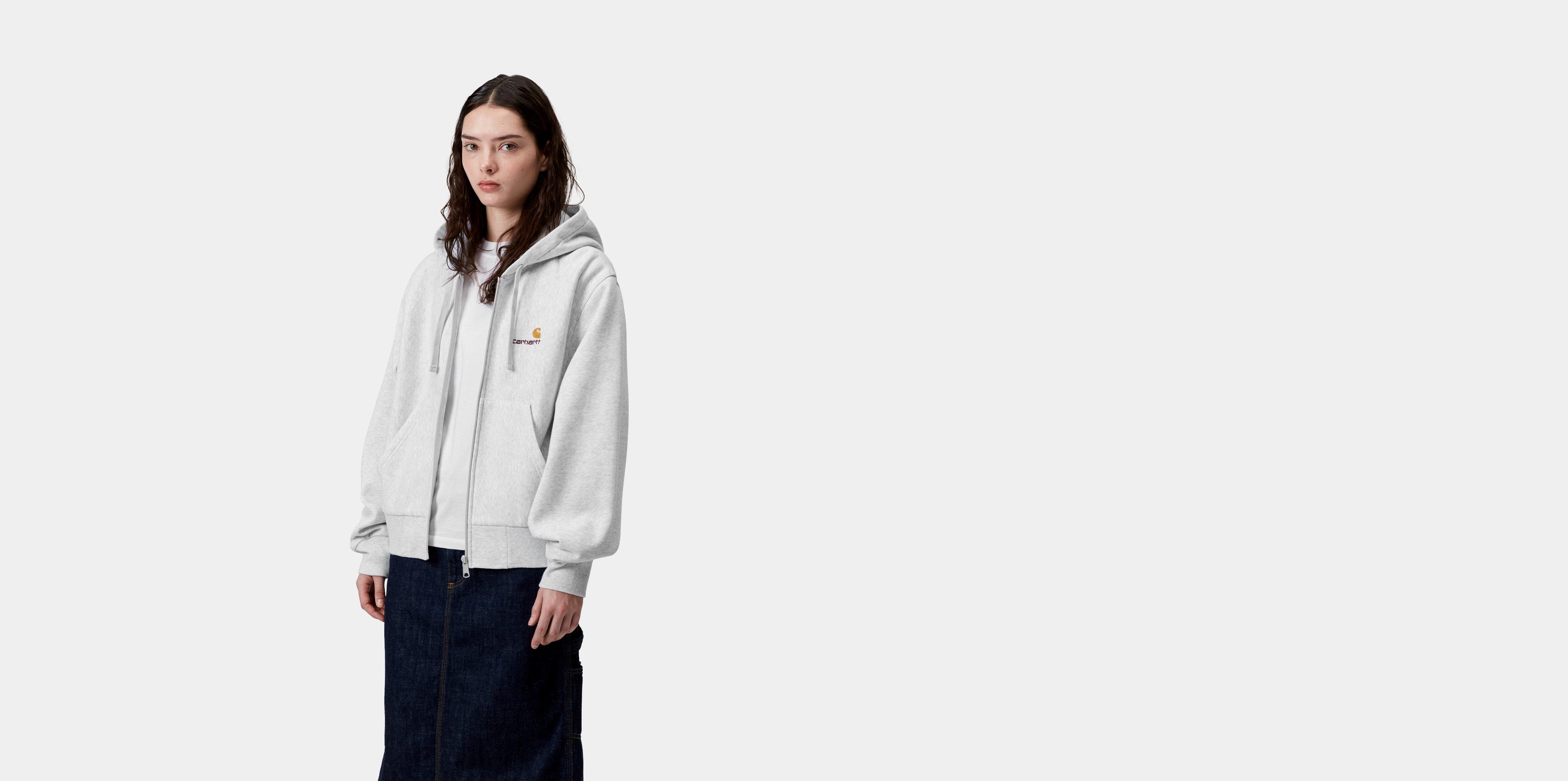 Carhartt WIP W' Hooded American Script Jacket Ash Heather | grey | M | Women