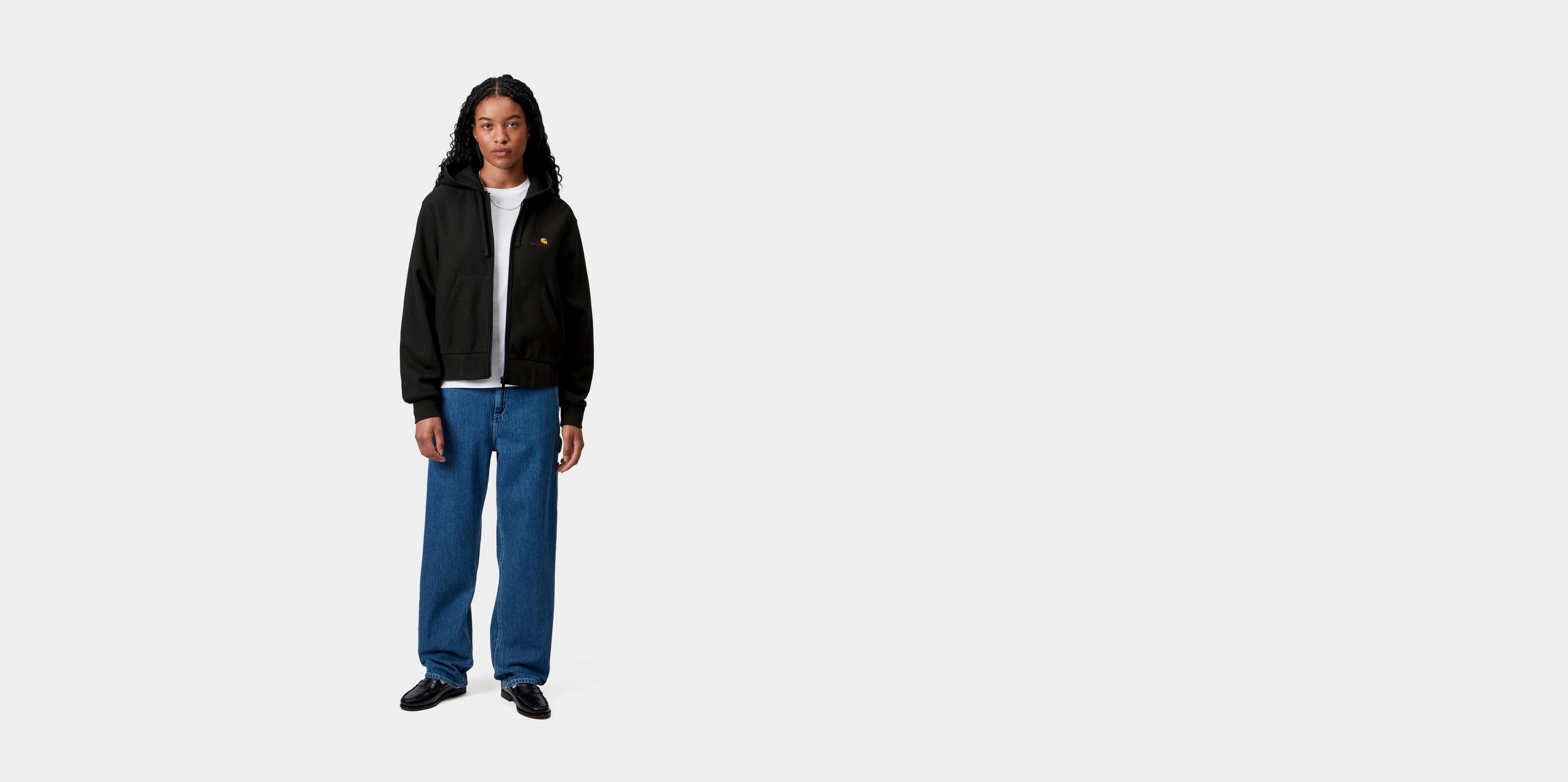 Carhartt WIP W' Hooded American Script Jacket, Black