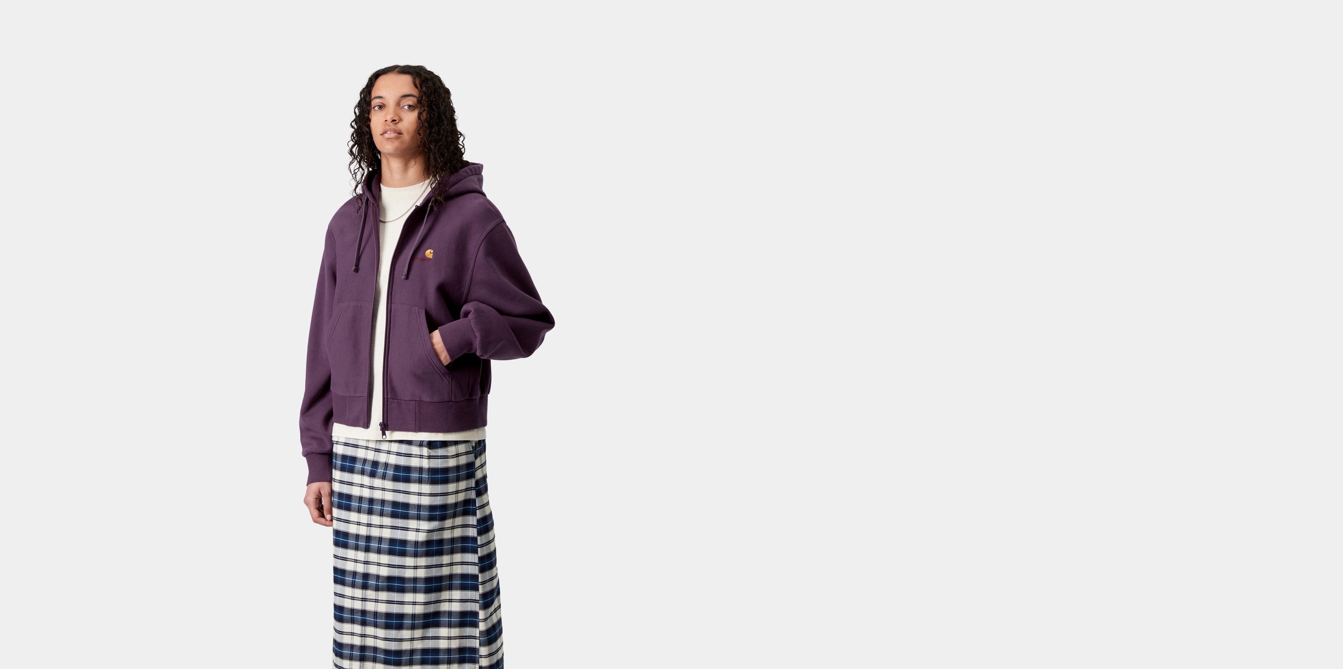 Carhartt WIP W' Hooded American Script Jacket, Huckleberry