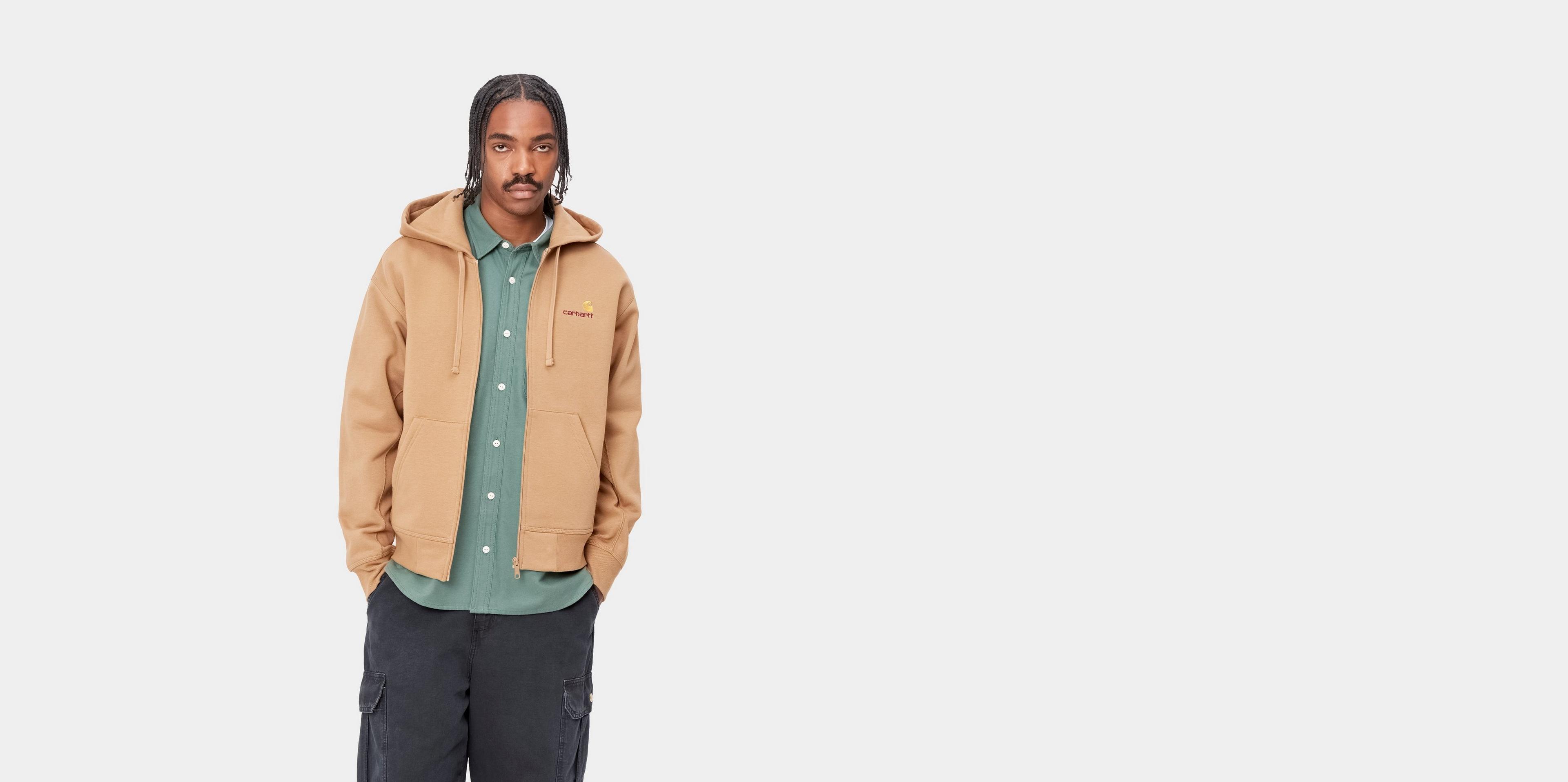 Carhartt WIP Hooded American Script Jacket, Peanut