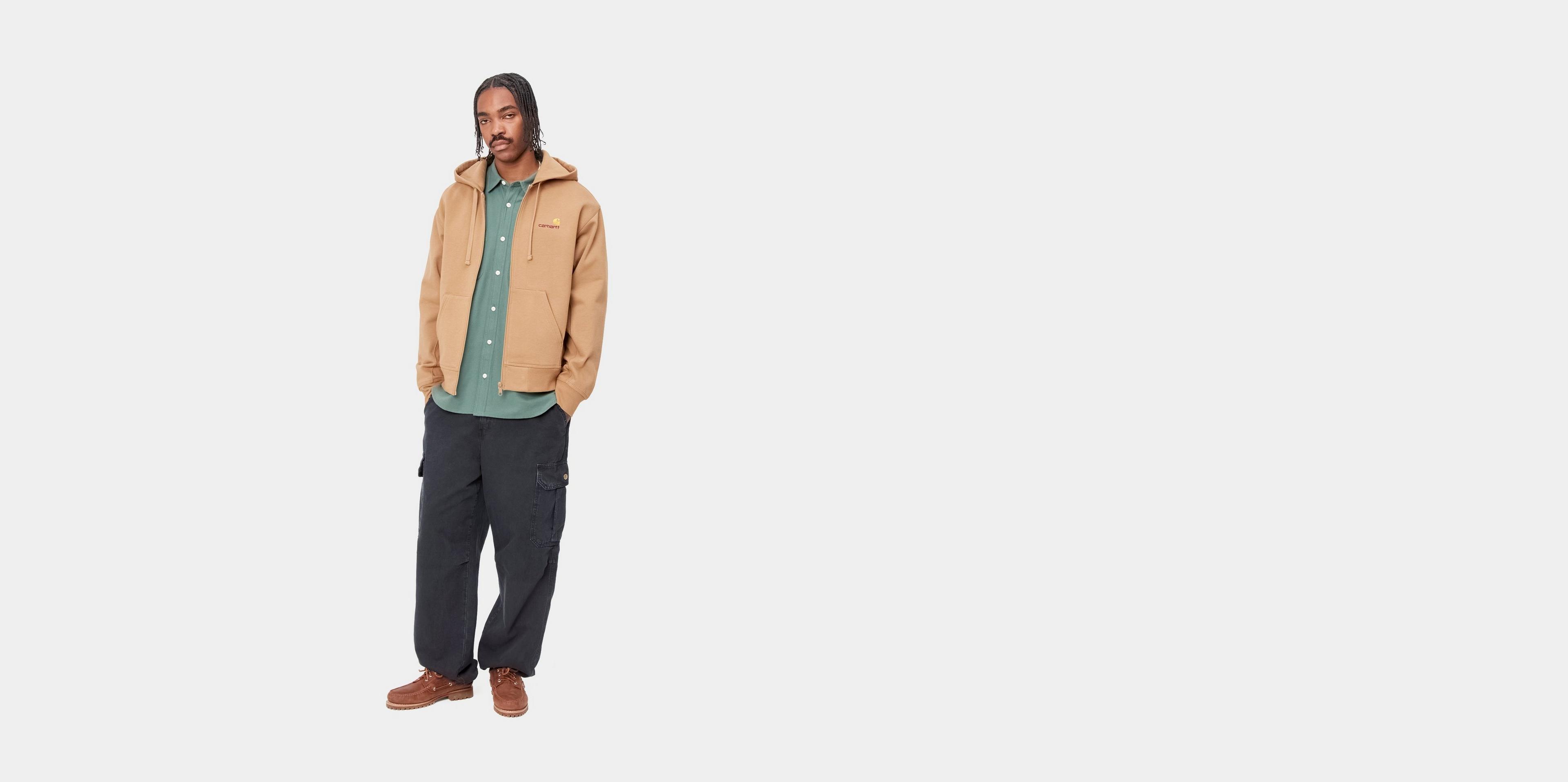 Carhartt WIP Hooded American Script Jacket, Peanut