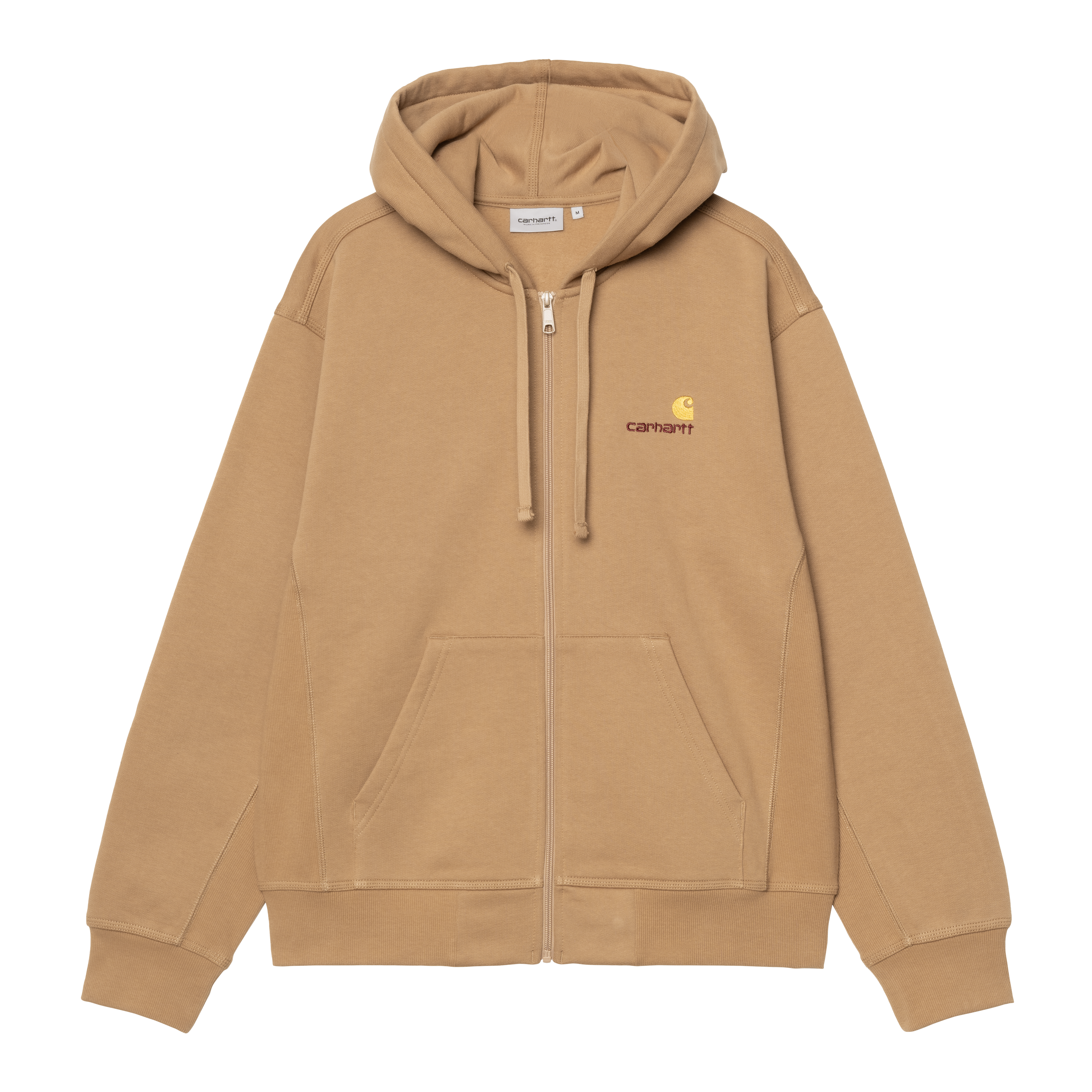 Carhartt WIP Hooded American Script Jacket em Castanho