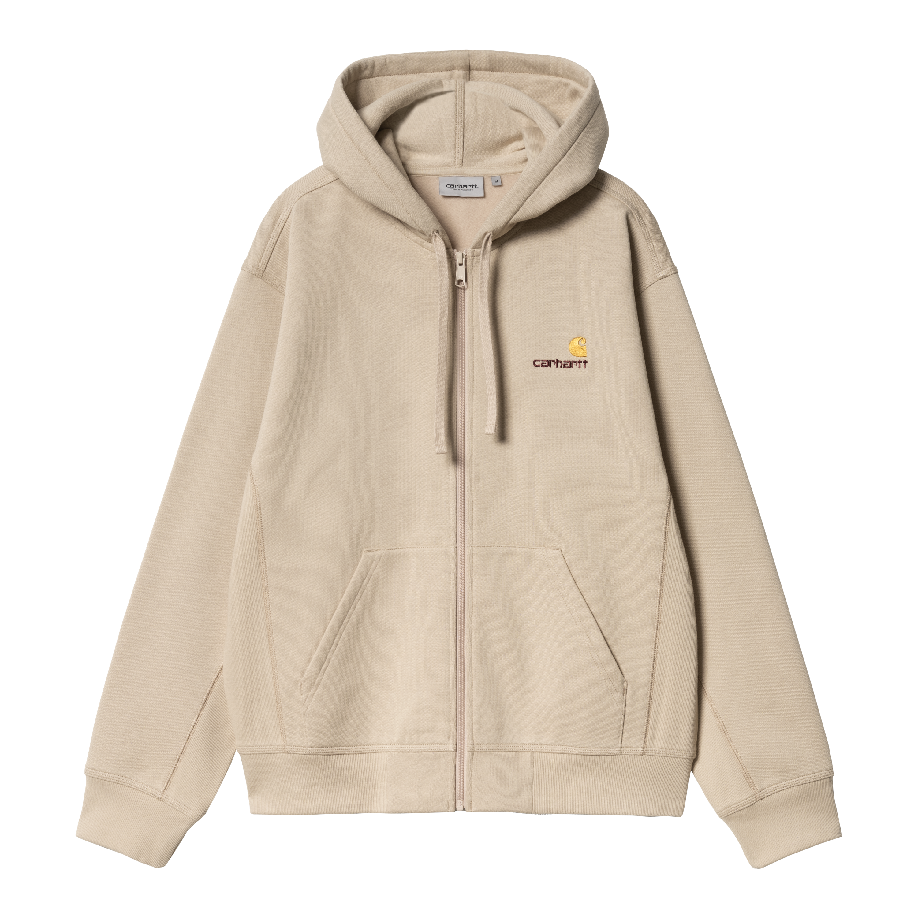 Carhartt WIP Hooded American Script Jacket in Beige