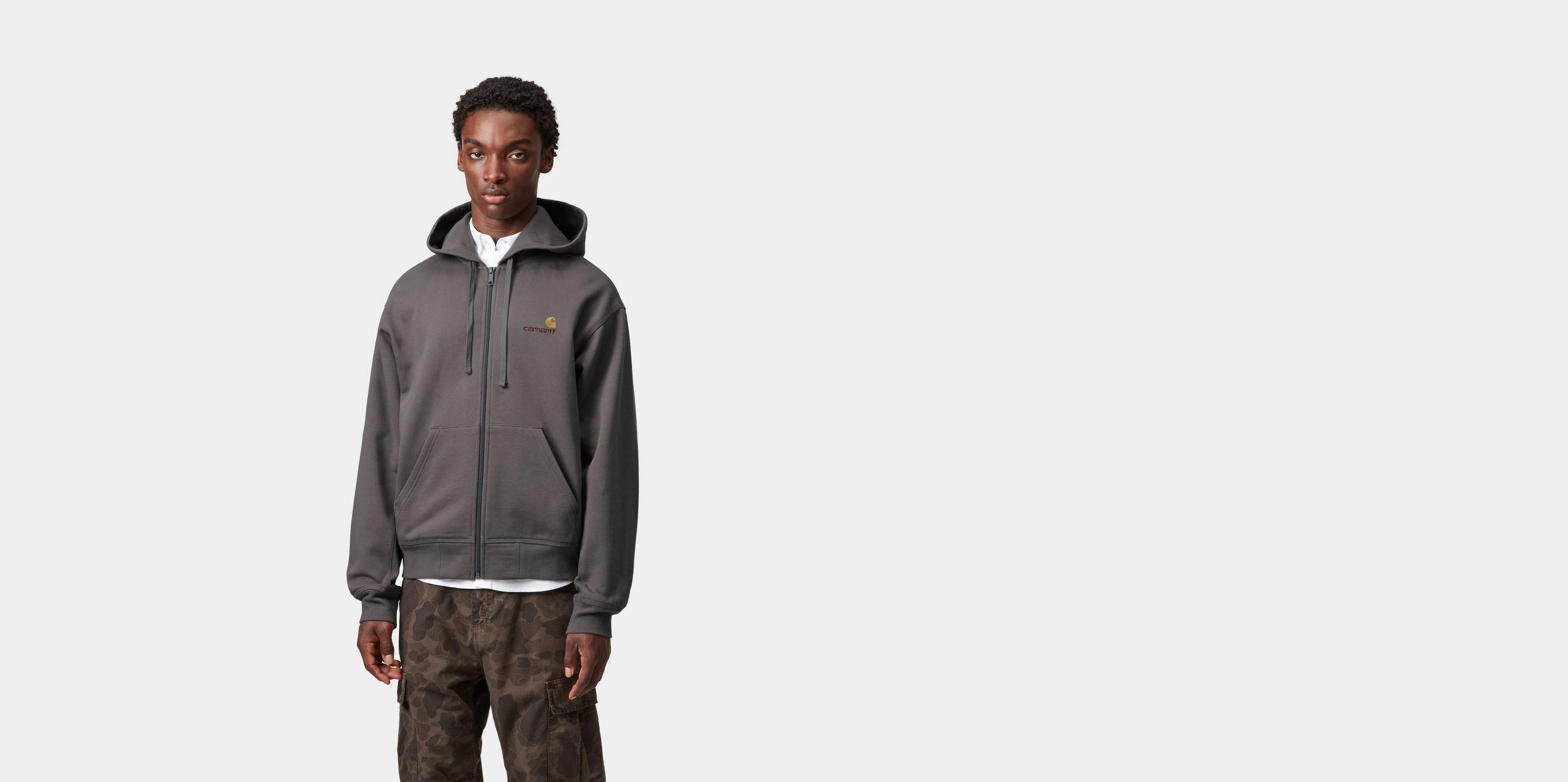 Carhartt WIP Hooded American Script Jacket, Porphyry