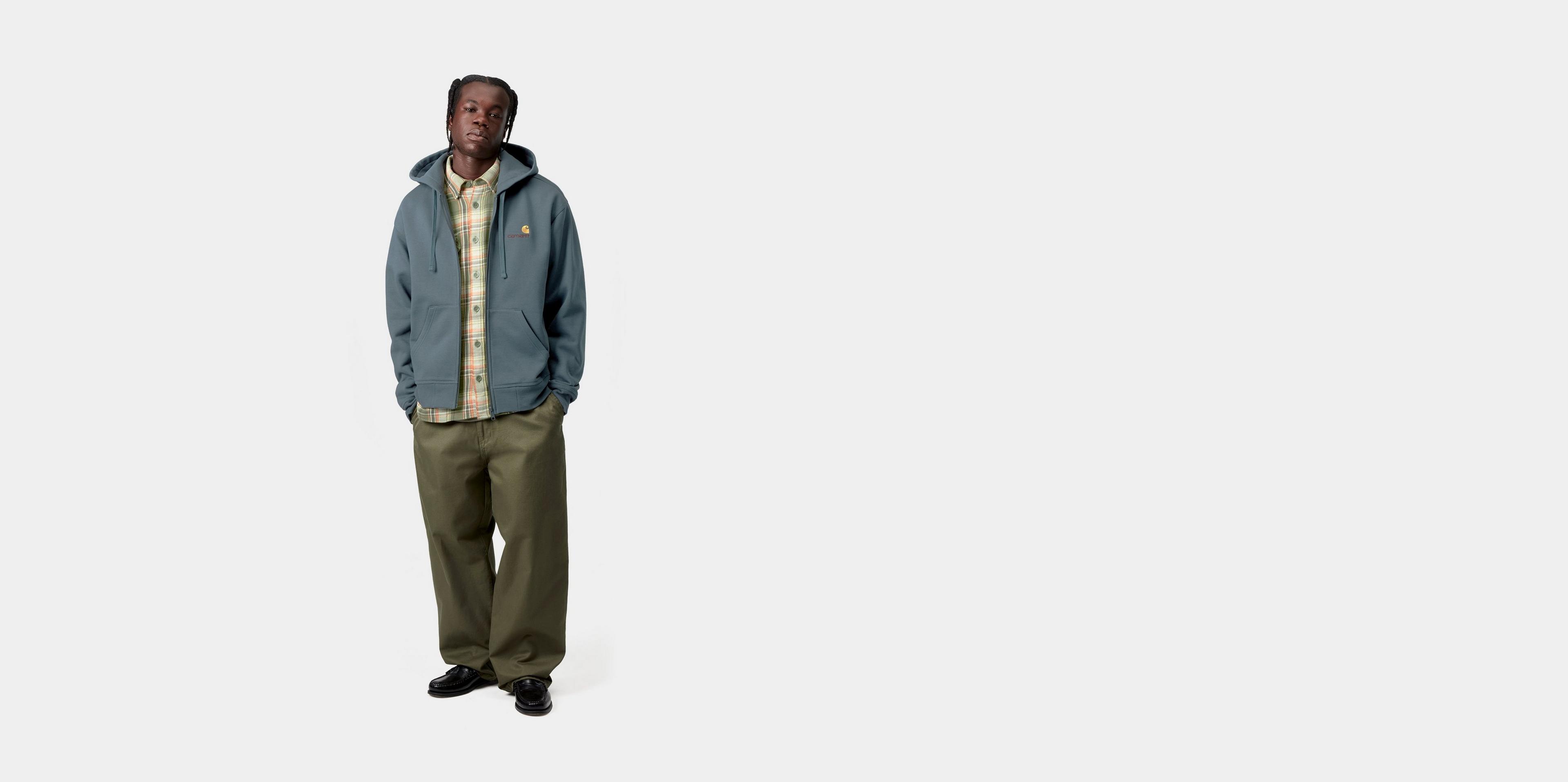 Carhartt WIP Hooded American Script Jacket, Office Blue | Official
