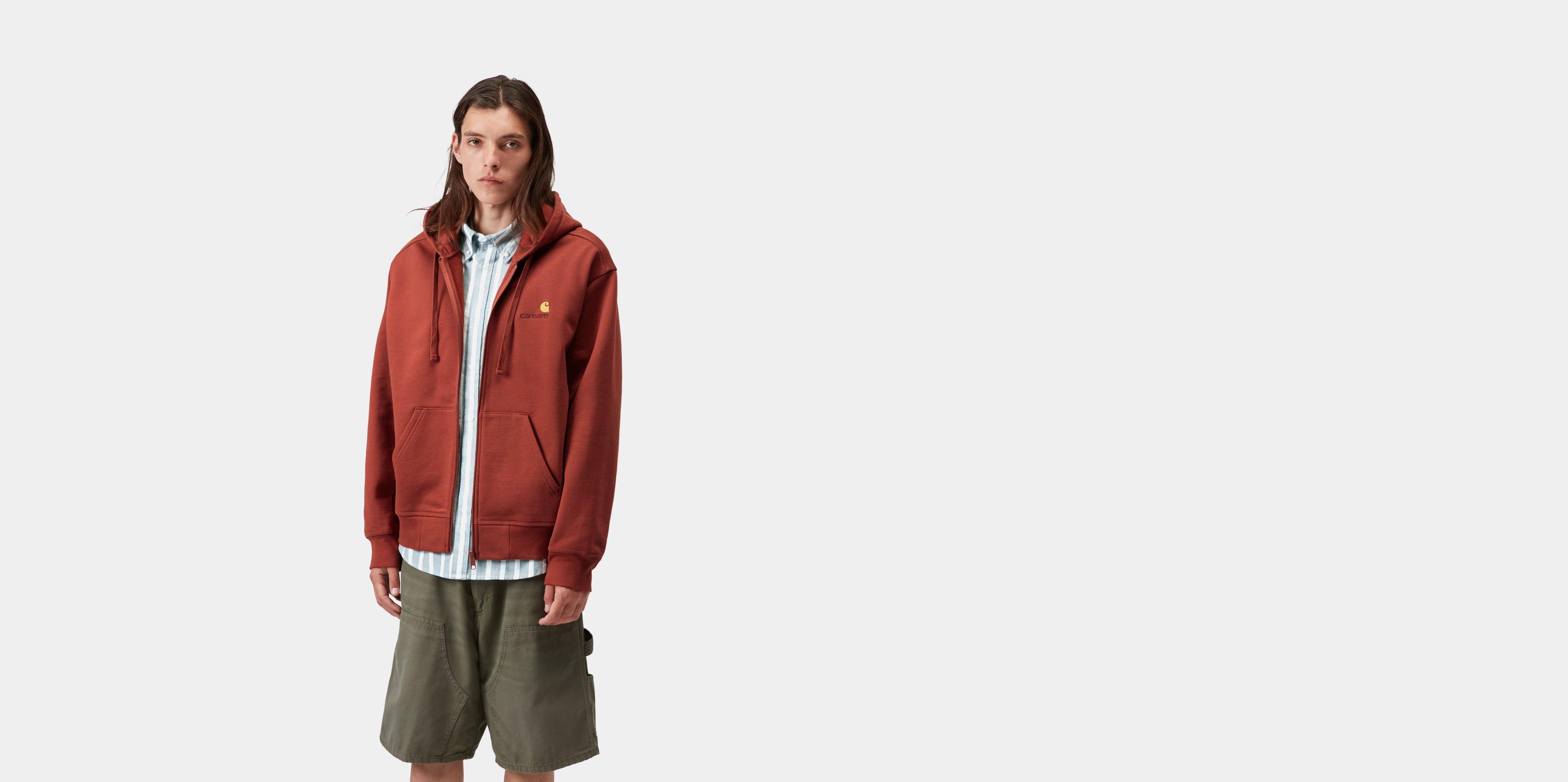 Carhartt WIP Hooded American Script Jacket Oxide Red | S | Men