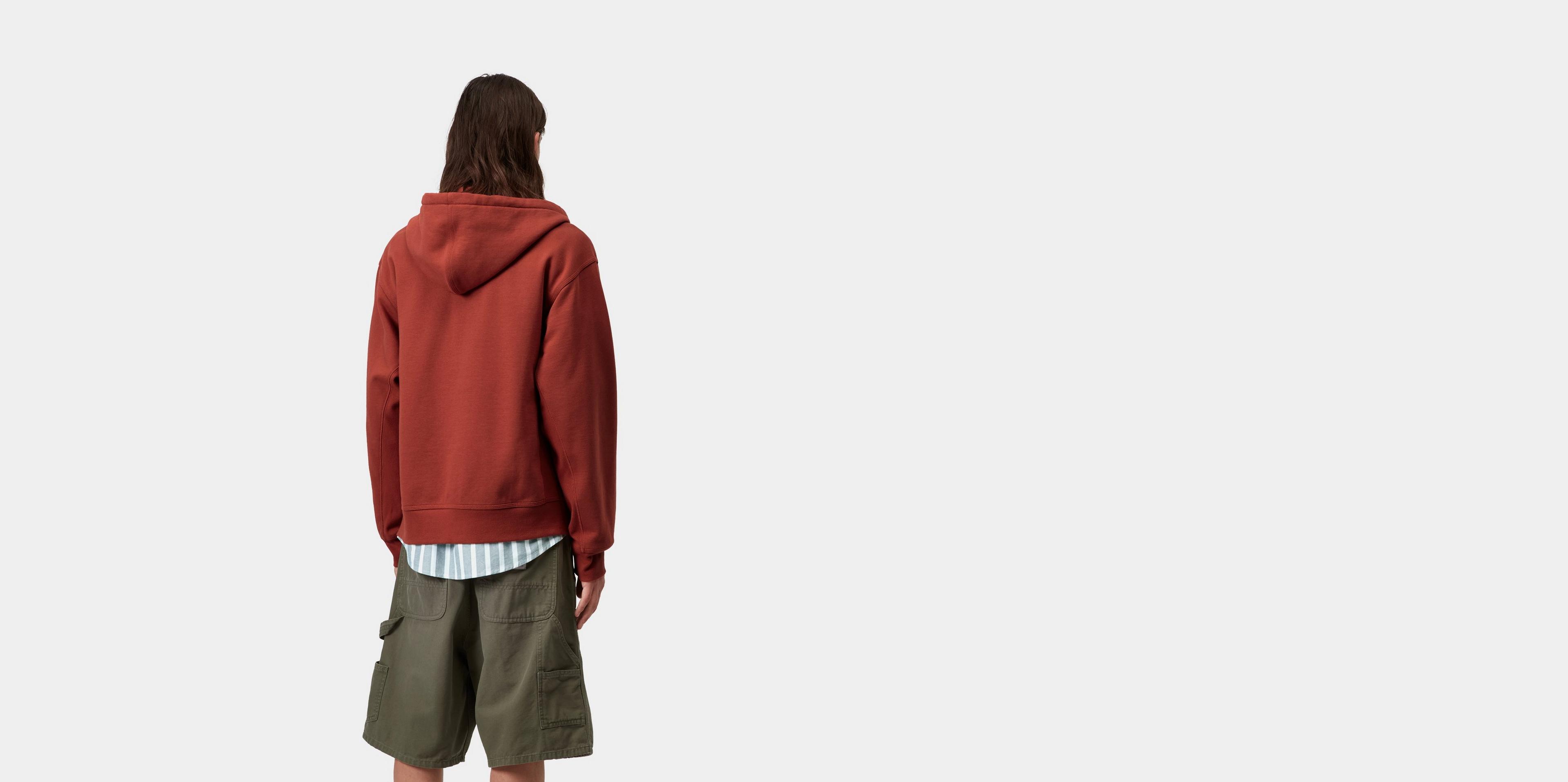 Carhartt WIP Hooded American Script Jacket, Oxide Red | Official Online ...
