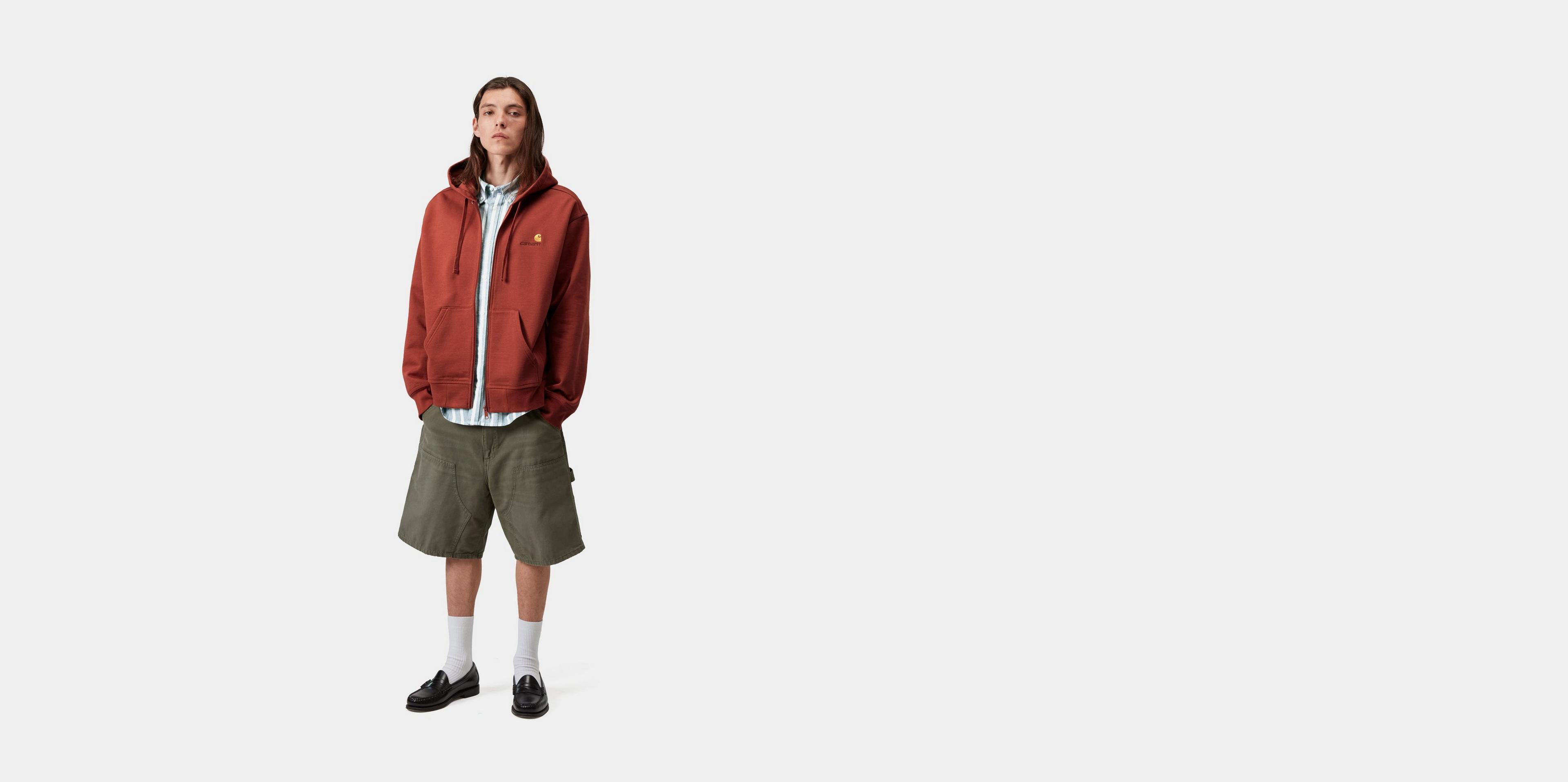 Carhartt WIP Hooded American Script Jacket, Oxide Red | Official Online ...