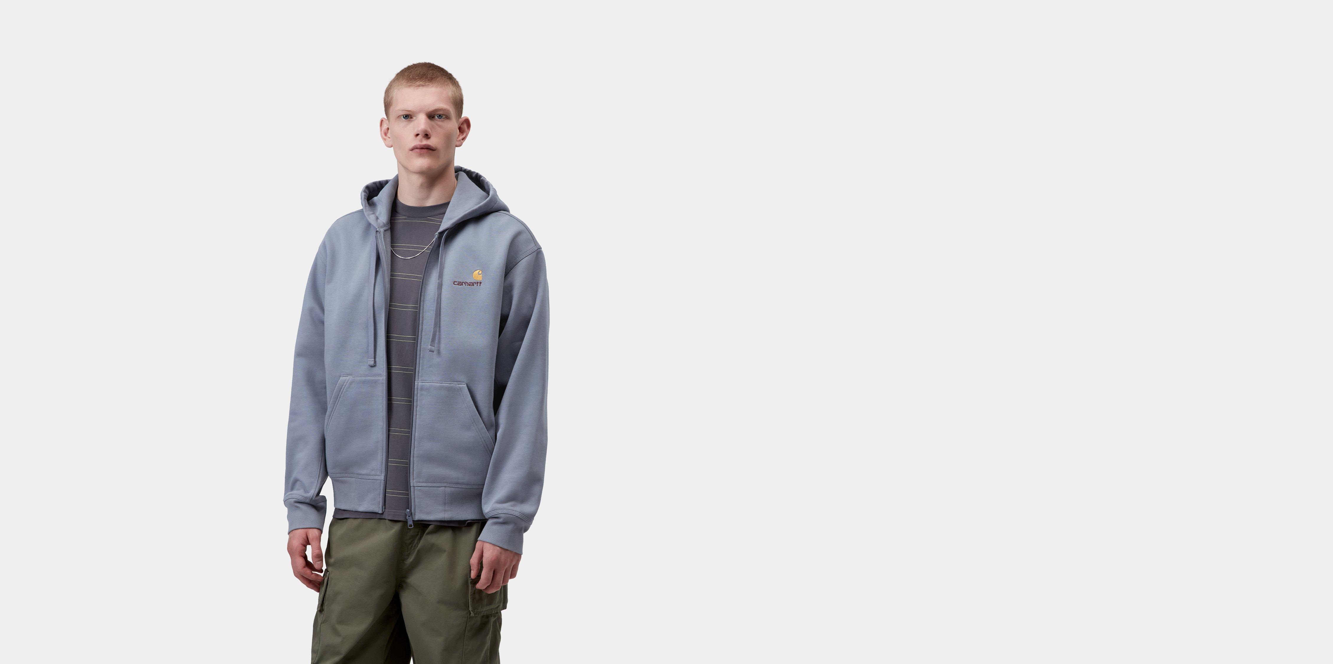 Carhartt WIP Hooded American Script Jacket Shady Blue | S | Men