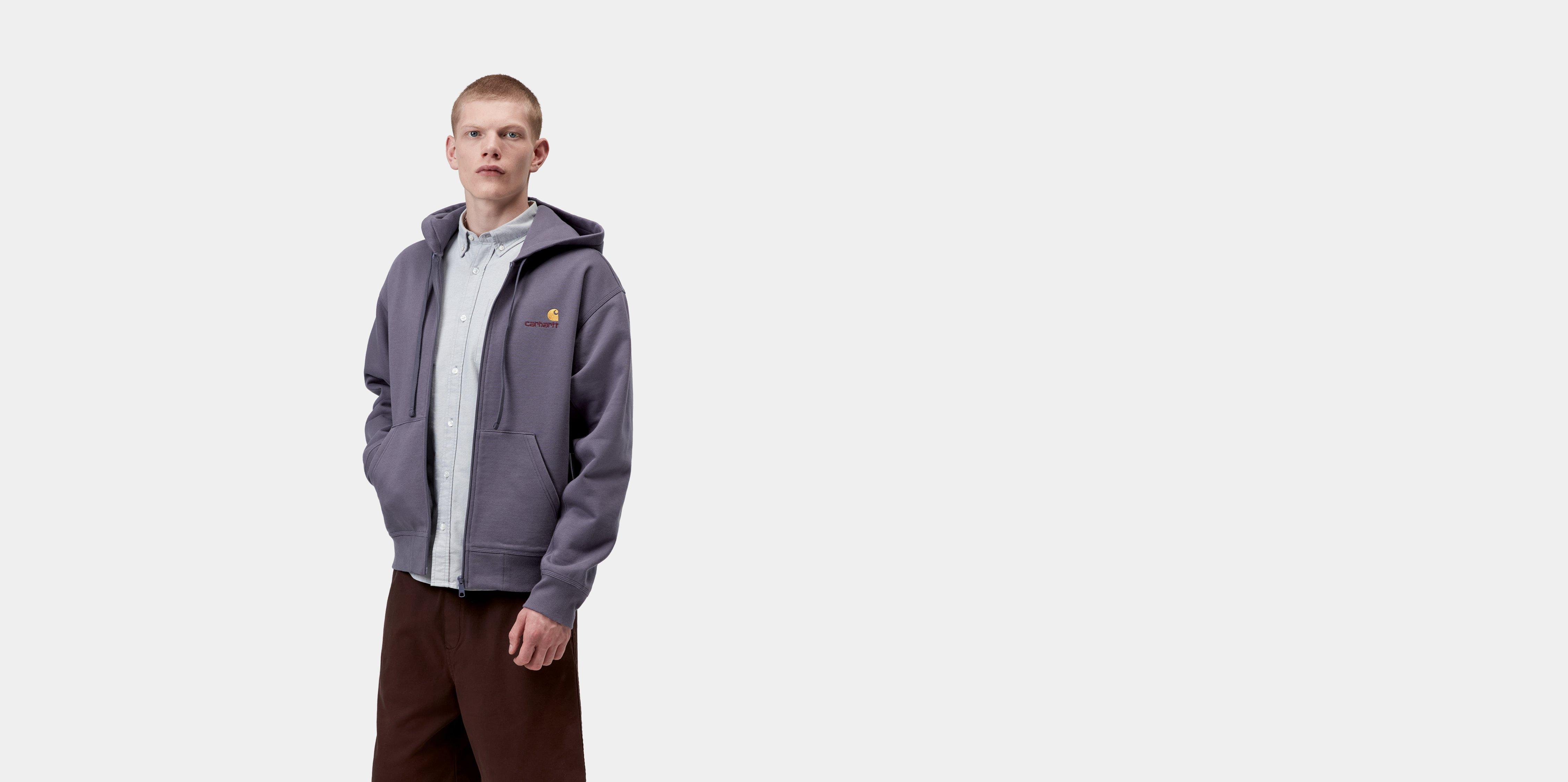 Carhartt WIP Hooded American Script Jacket Shady Purple | XL | Men