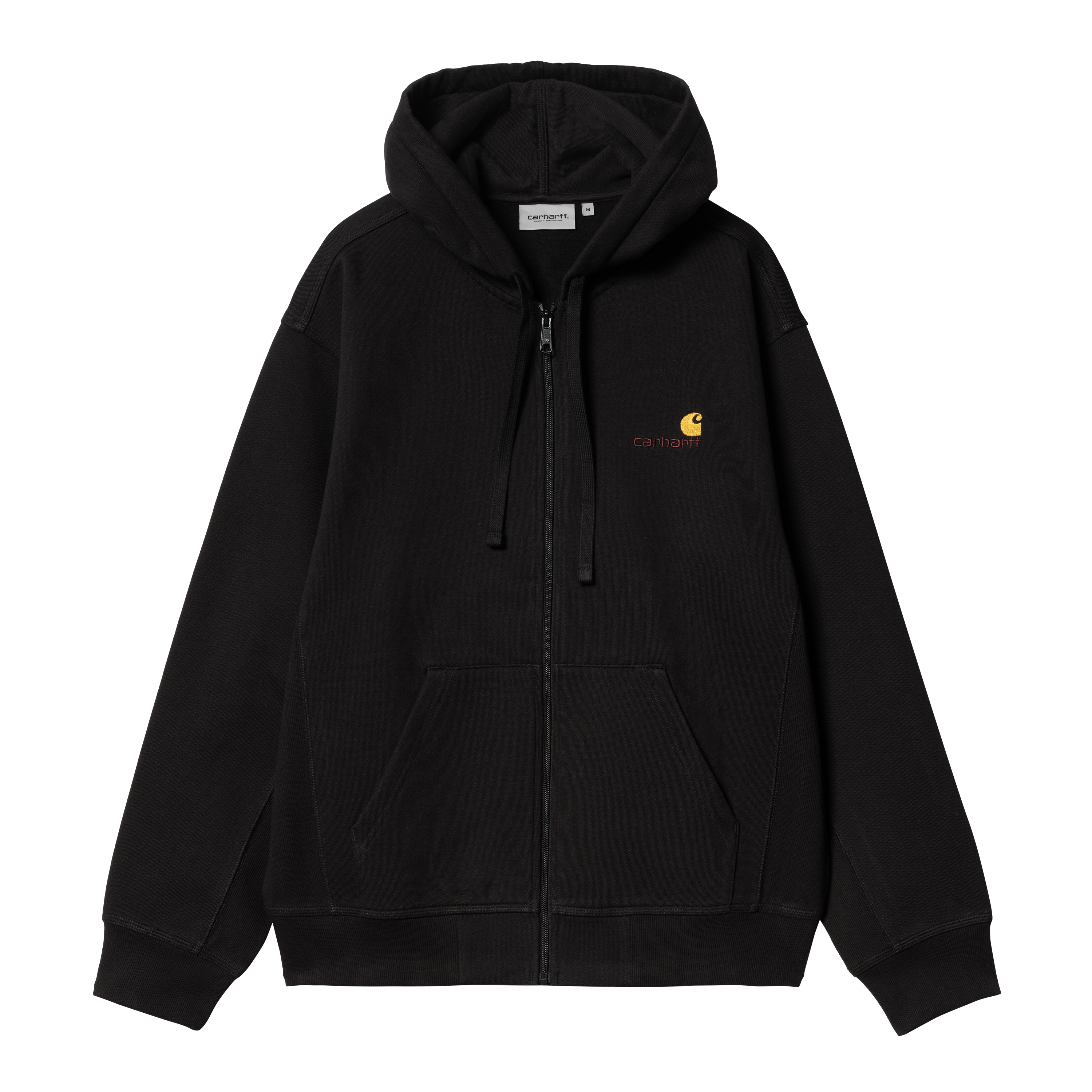 Carhartt WIP Hooded American Script Jacket Black Official Online Store