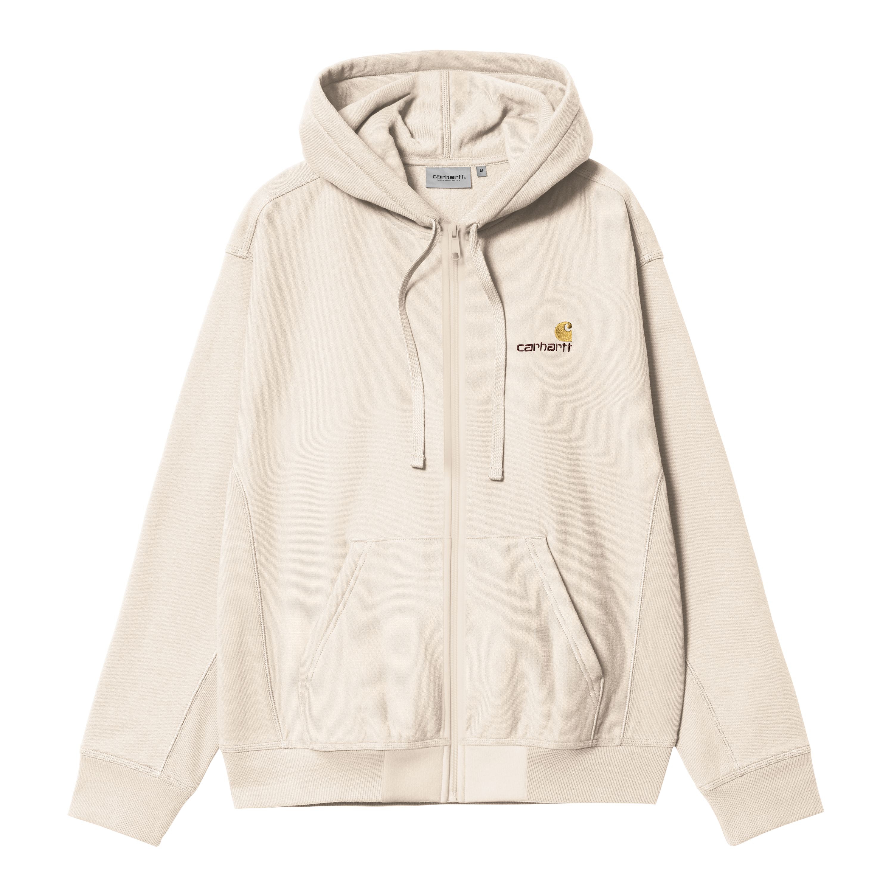 Carhartt WIP Hooded American Script Jacket en Beige