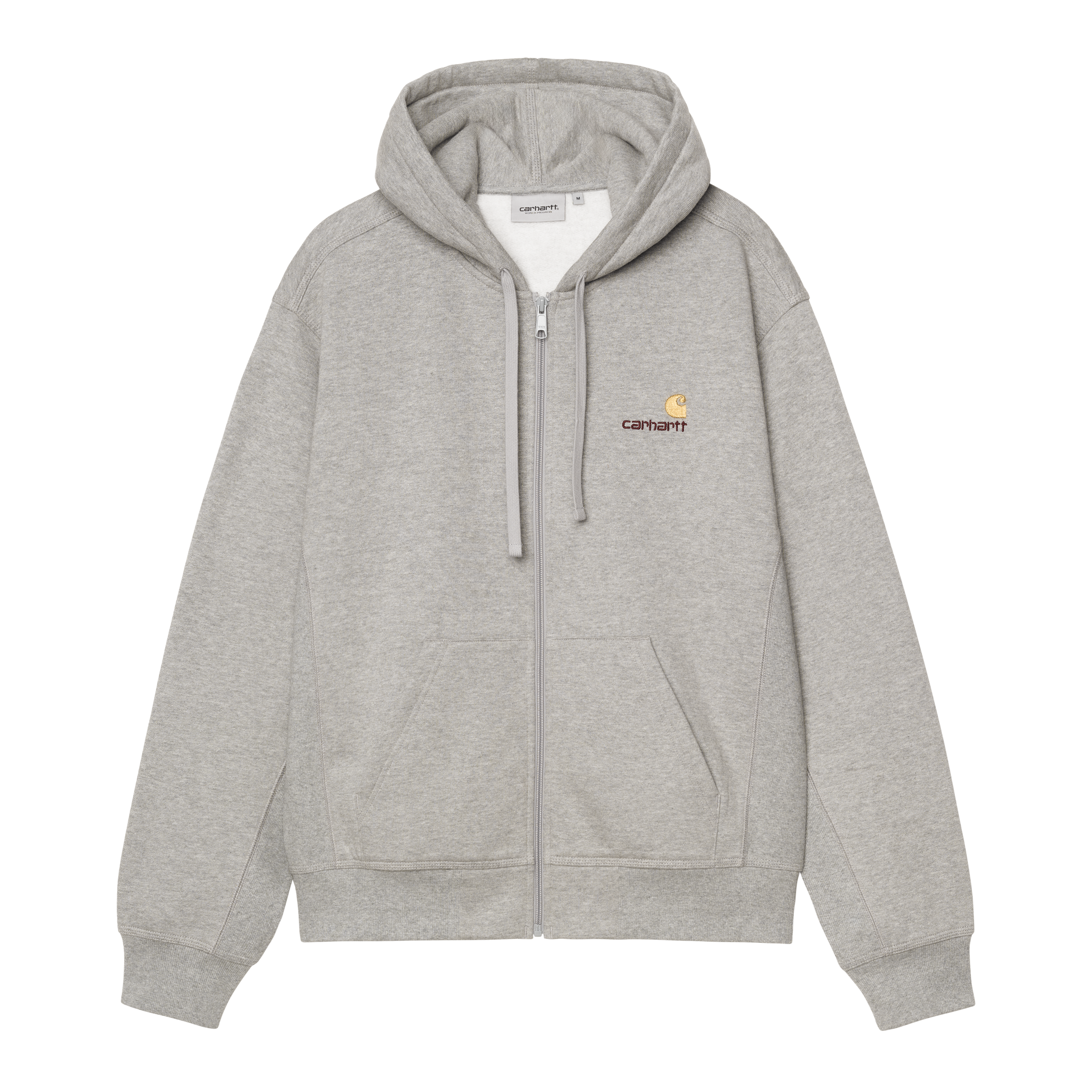 ★24-25FW新作★CARHARTT★HOODED AMERICAN SCRIPT JACKET Carhartt WIP Hooded American Script Jacket, Grey Heather