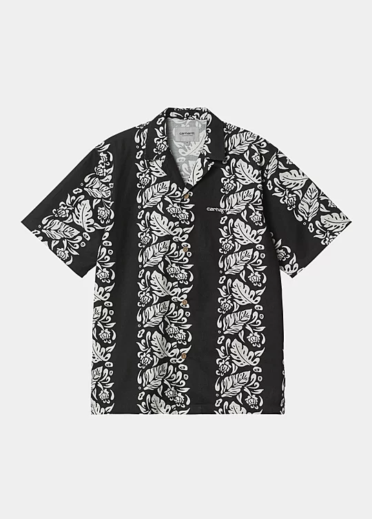 Carhartt WIP Short Sleeve Floral Shirt in Schwarz