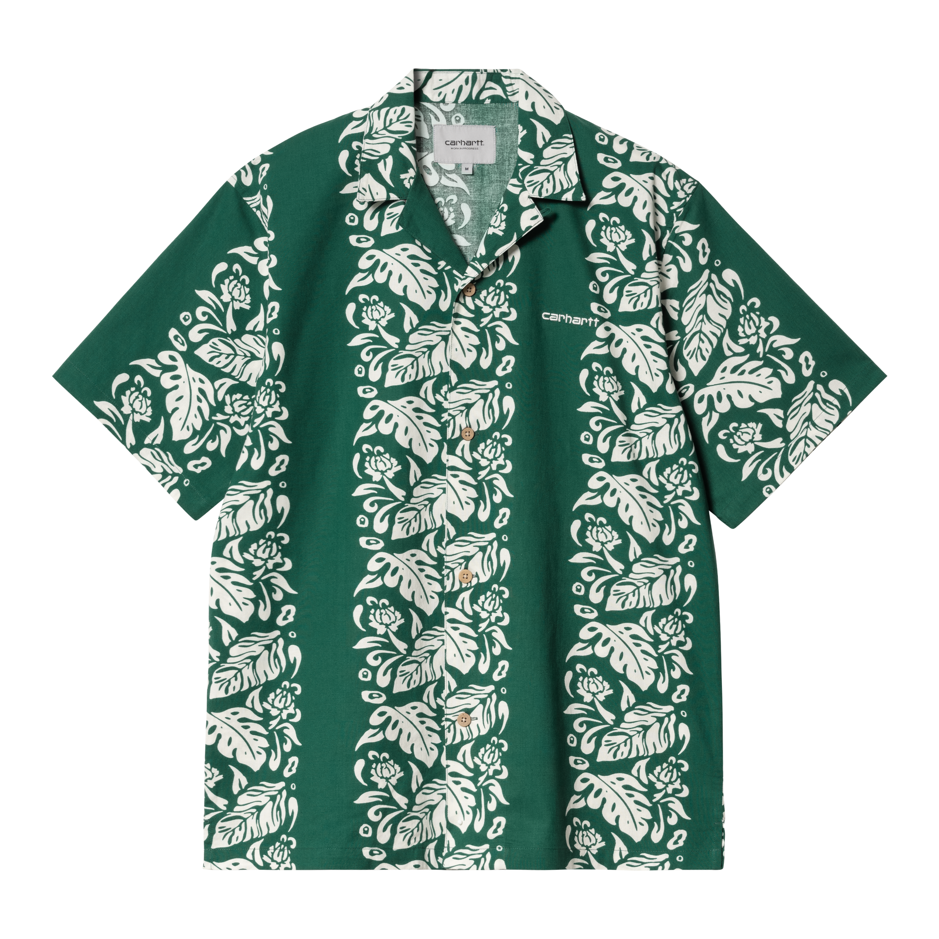 Carhartt WIP Short Sleeve Floral Shirt en Verde