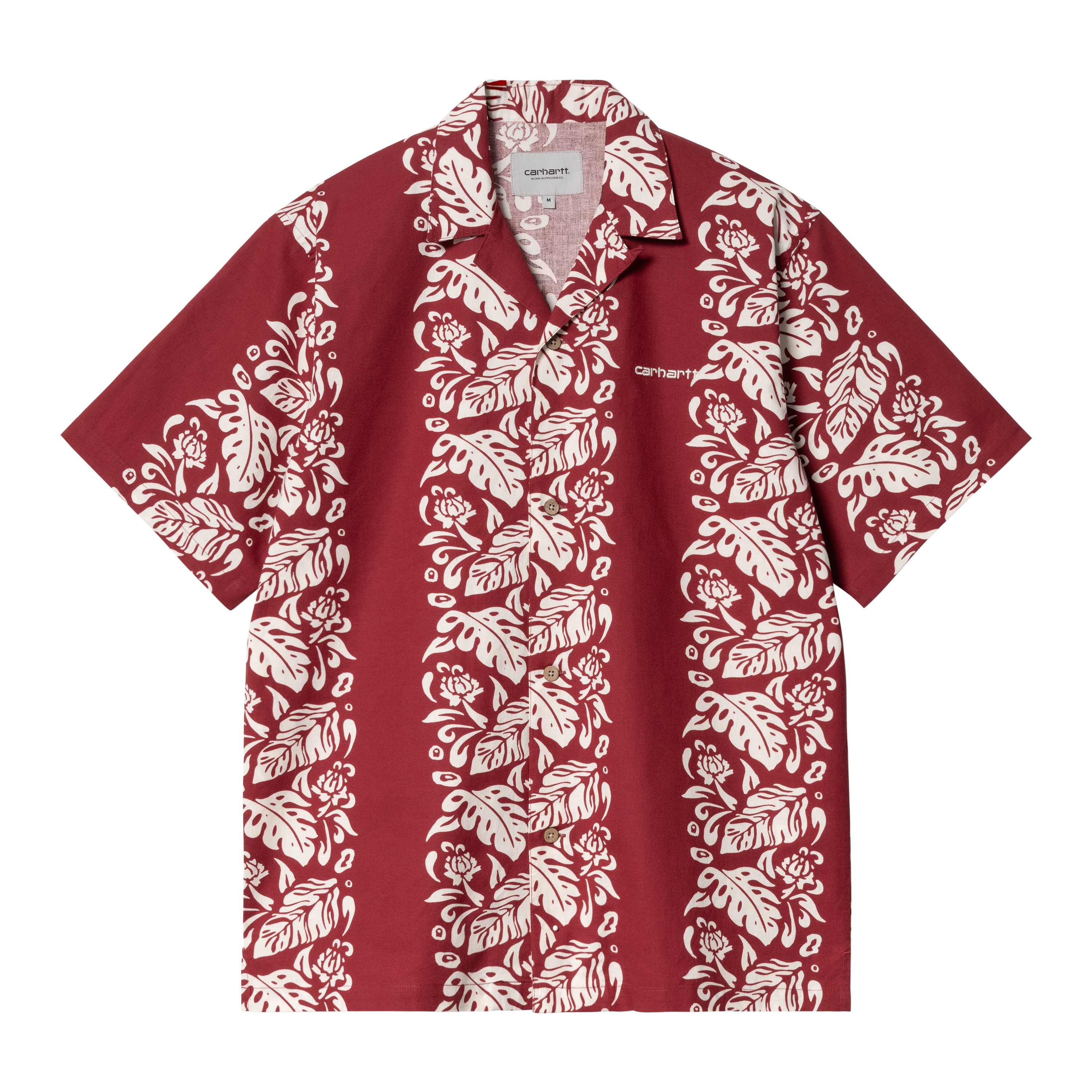 Carhartt WIP Short Sleeve Floral Shirt Rouge