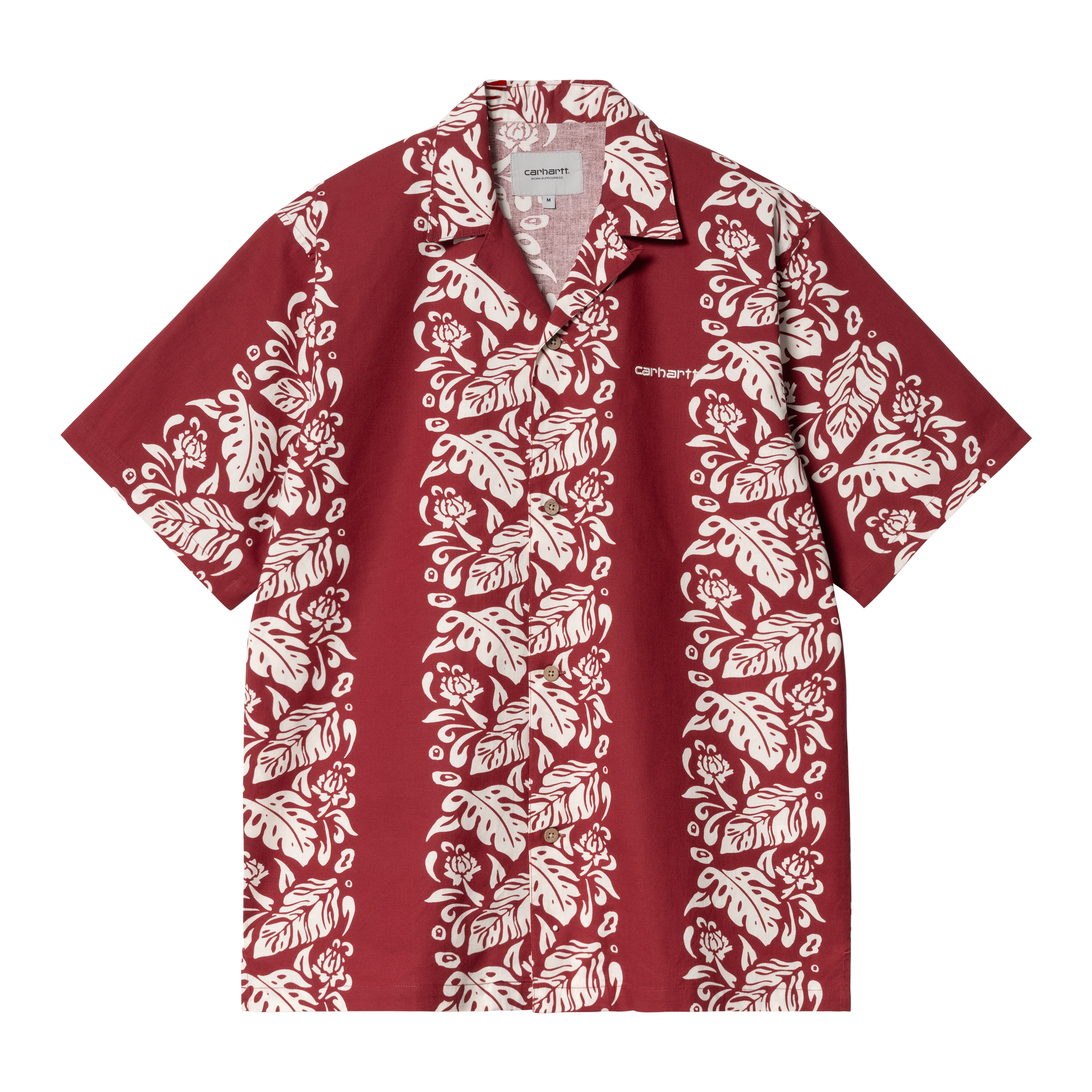 Carhartt WIP Short Sleeve Floral Shirt in Rot