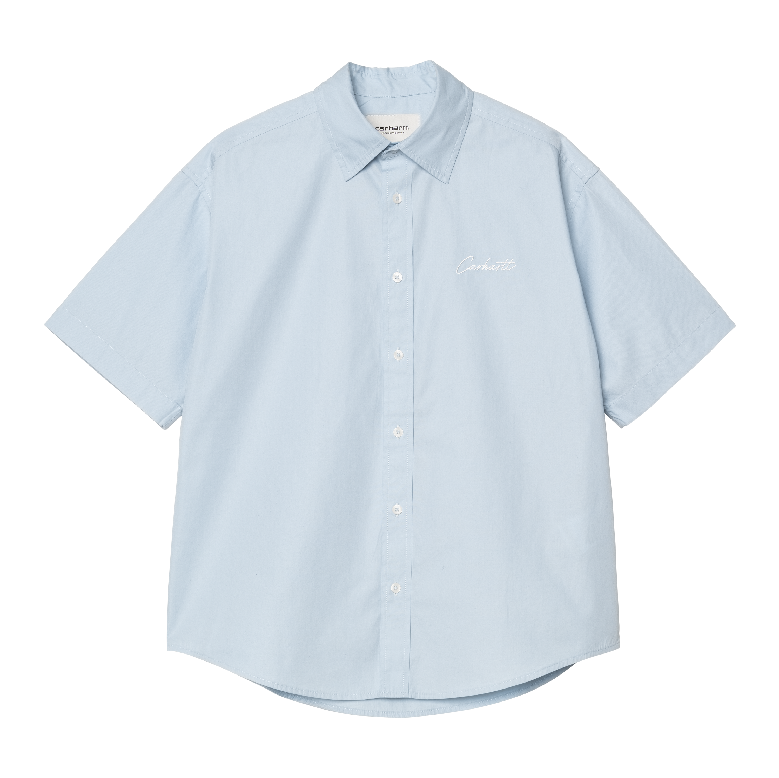 carhartt　W SHORT-SLEEVE JAXON SHIRTS Carhartt WIP W' S/S Jaxon Shirt, Air Sky / White | Official
