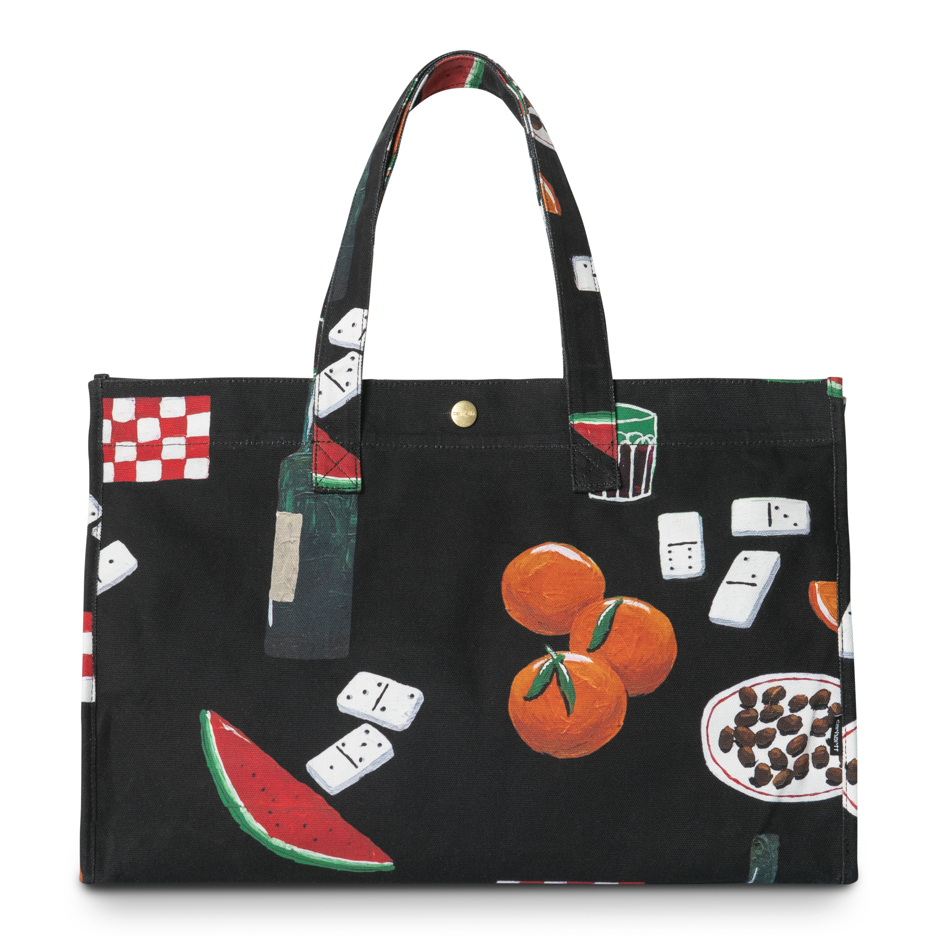 Carhartt WIP Canvas Graphic Beach Bag, Isis Maria Dinner Print, Black ...