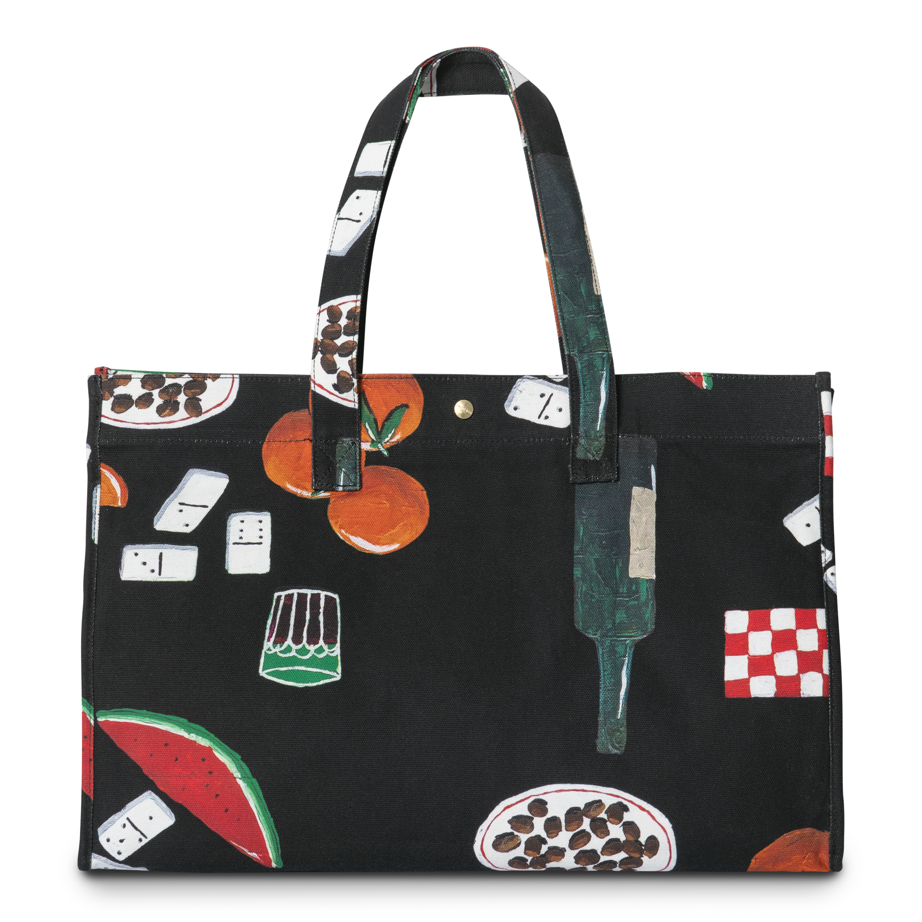 Carhartt WIP Canvas Graphic Beach Bag, Isis Maria Dinner Print, Black ...