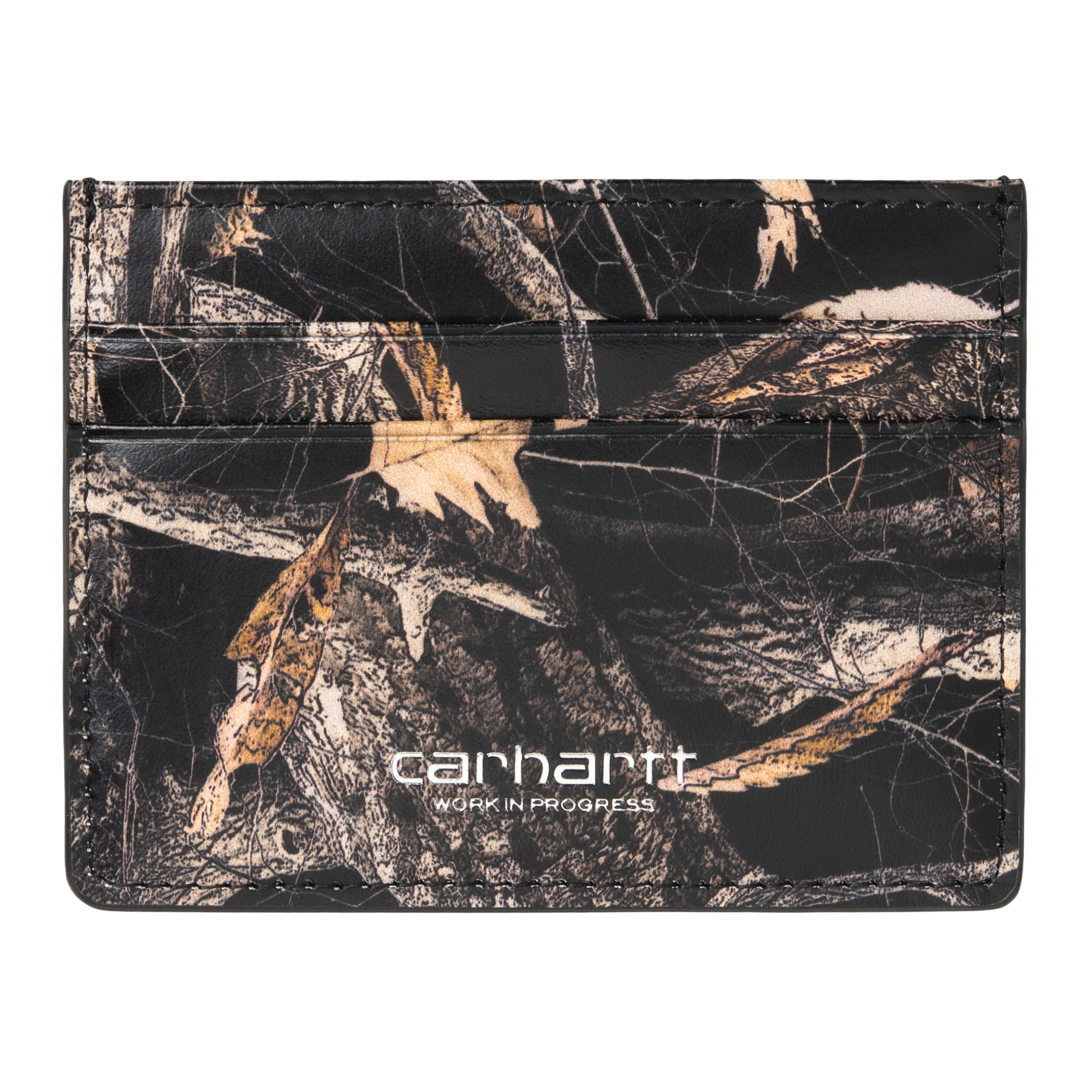 Carhartt WIP Vegas Cardholder Camo Feather Tree, Black / Silver | multicolor|camo