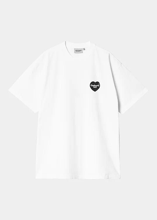 Carhartt WIP Short Sleeve Heart Bandana T-Shirt en Blanco