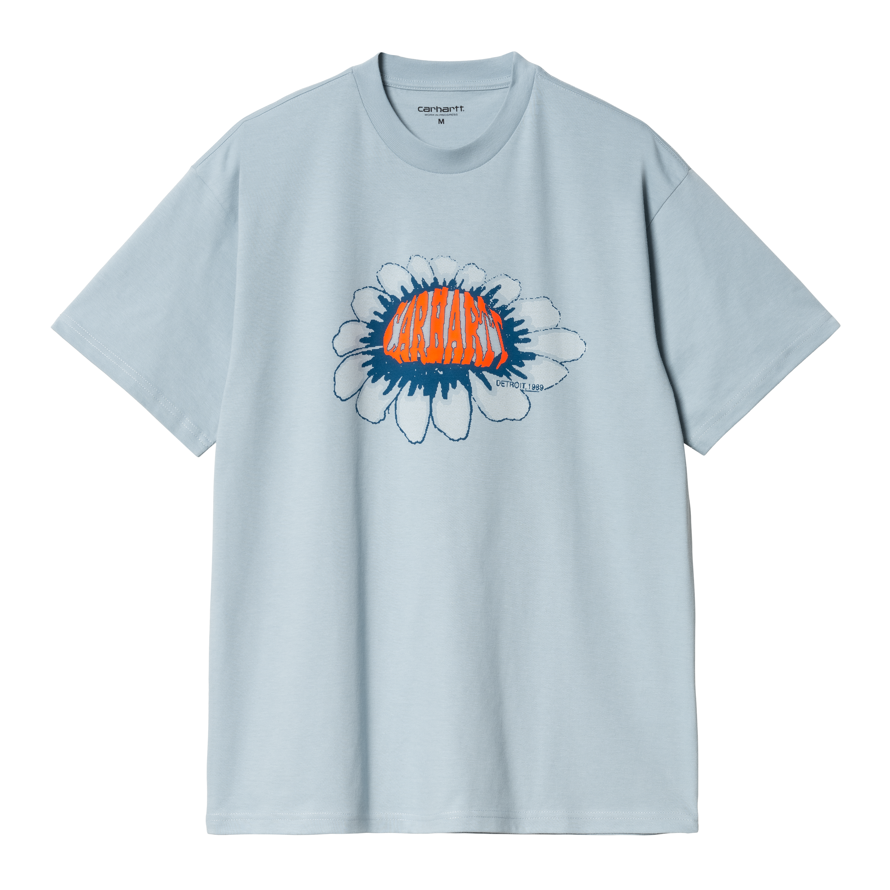 Carhartt WIP Short Sleeve Pixel Flower T-Shirt in Blue