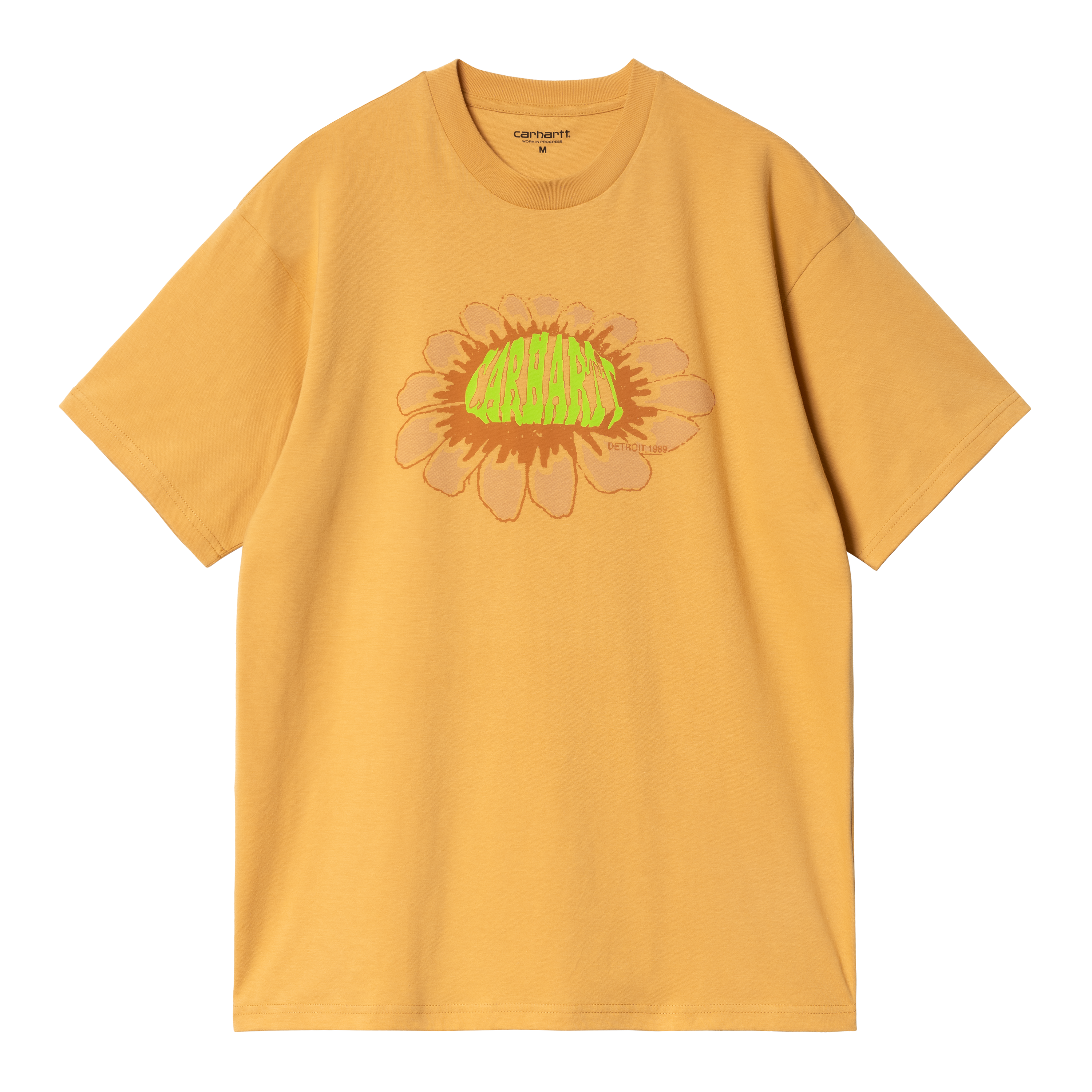 Carhartt WIP Short Sleeve Pixel Flower T-Shirt in Yellow