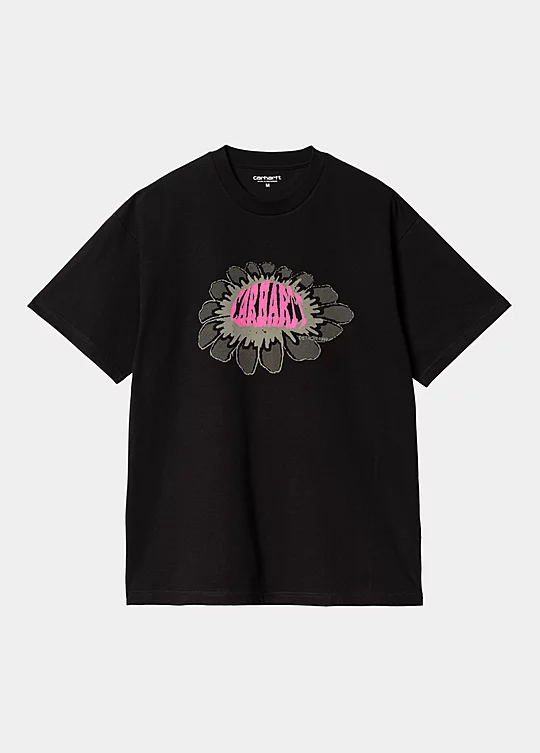 Carhartt WIP Short Sleeve Pixel Flower T-Shirt in Black