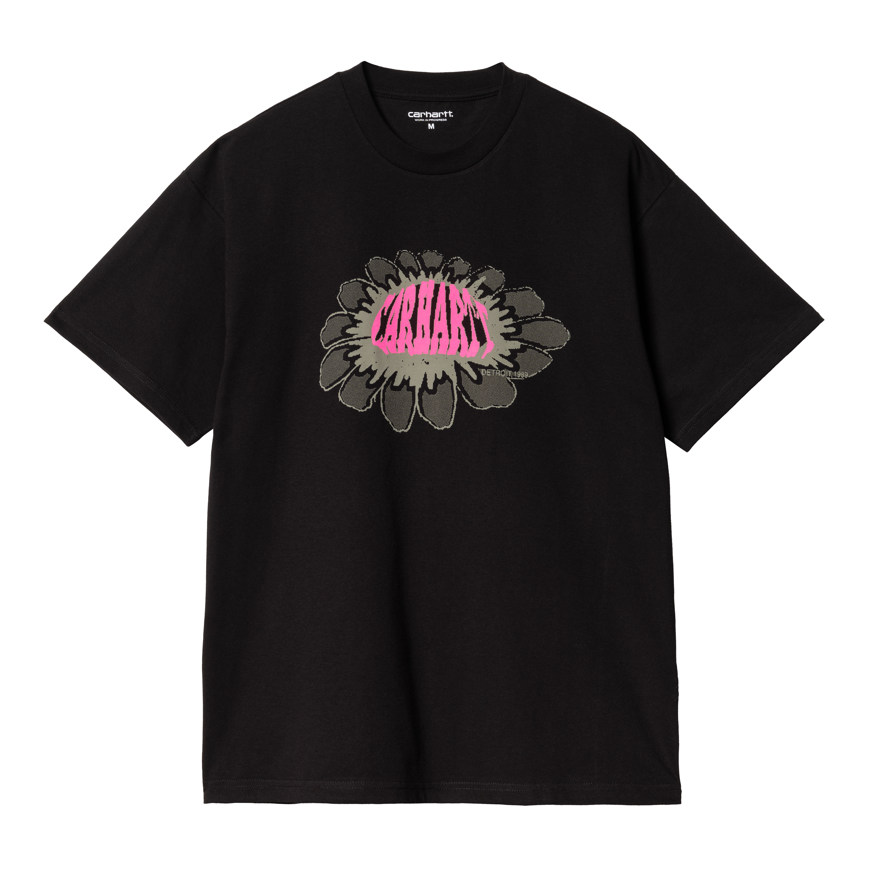 Carhartt WIP Short Sleeve Pixel Flower T-Shirt in Schwarz