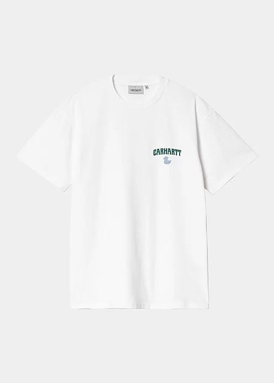 Carhartt WIP Short Sleeve Duckin' T-Shirt in Bianco