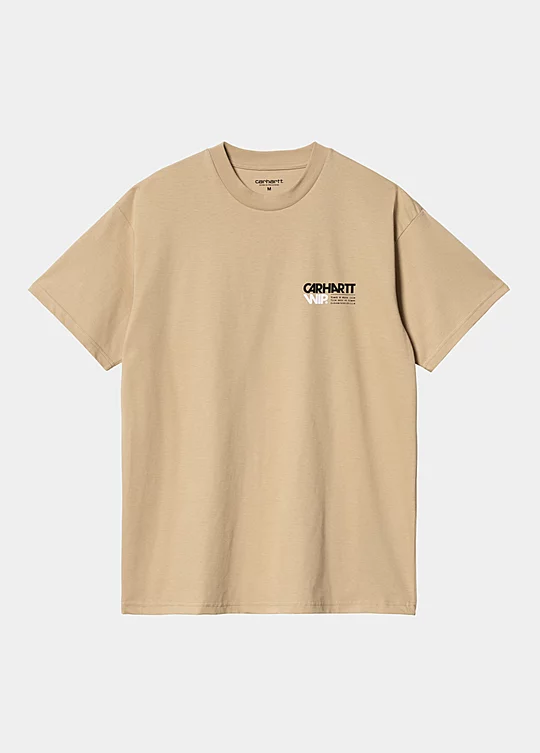 Carhartt WIP Short Sleeve Contact Sheet T-Shirt in Beige