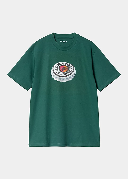 Carhartt WIP Short Sleeve Bottle Cap T-Shirt in Verde