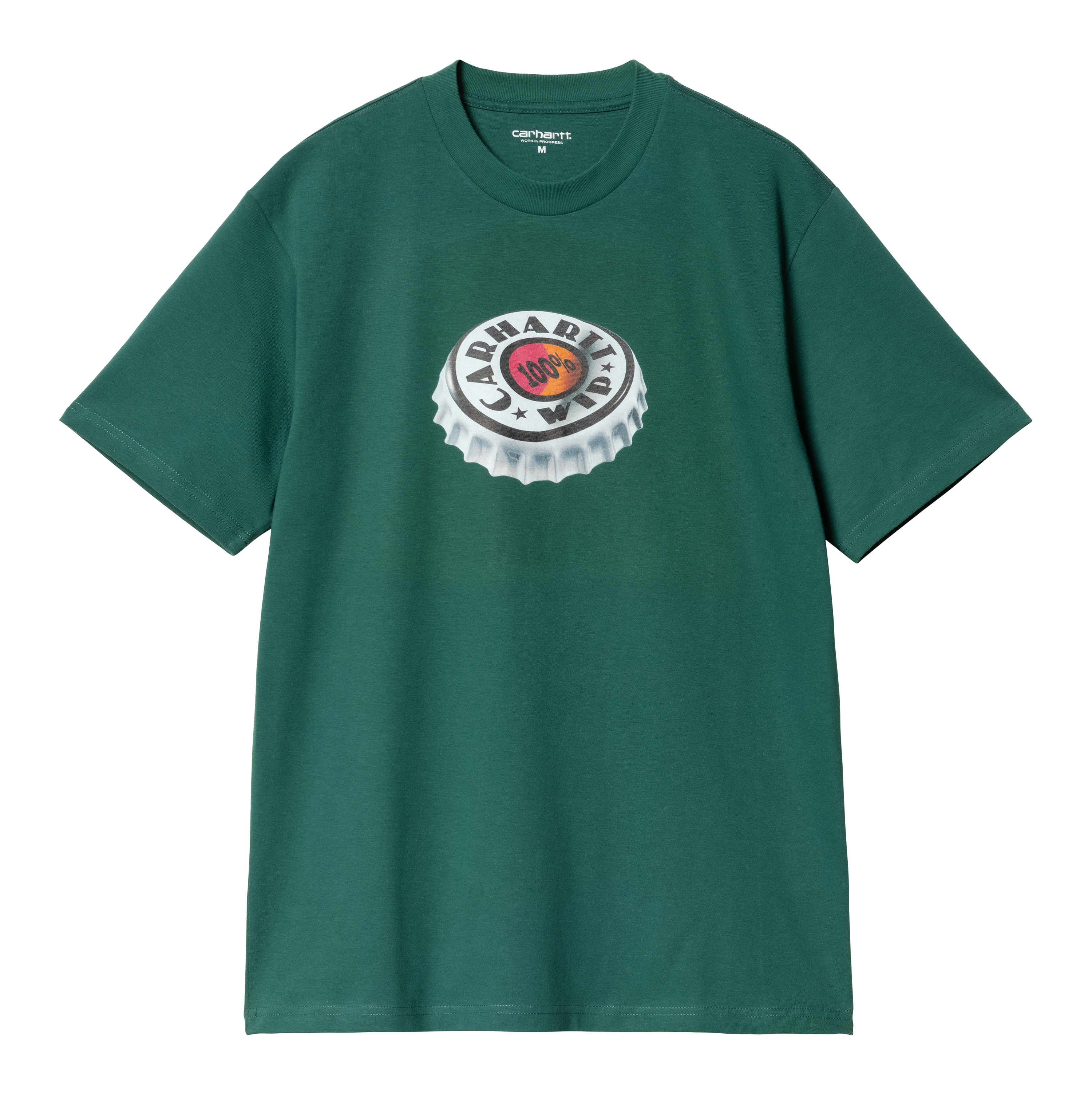 Carhartt WIP Short Sleeve Bottle Cap T-Shirt in Green