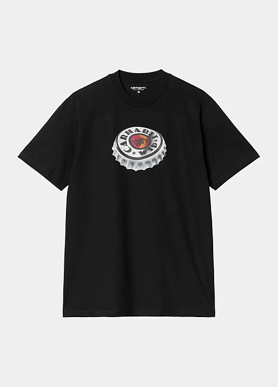 Carhartt WIP Short Sleeve Bottle Cap T-Shirt in Black