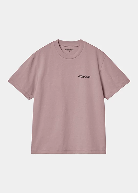 Carhartt WIP Women’s Short Sleeve Stitch T-Shirt in Rosa