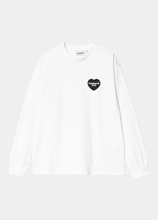Carhartt WIP Women’s Long Sleeve Heart Bandana T-Shirt in Weiß