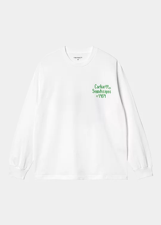 Carhartt WIP Long Sleeve Soundface T-Shirt in White