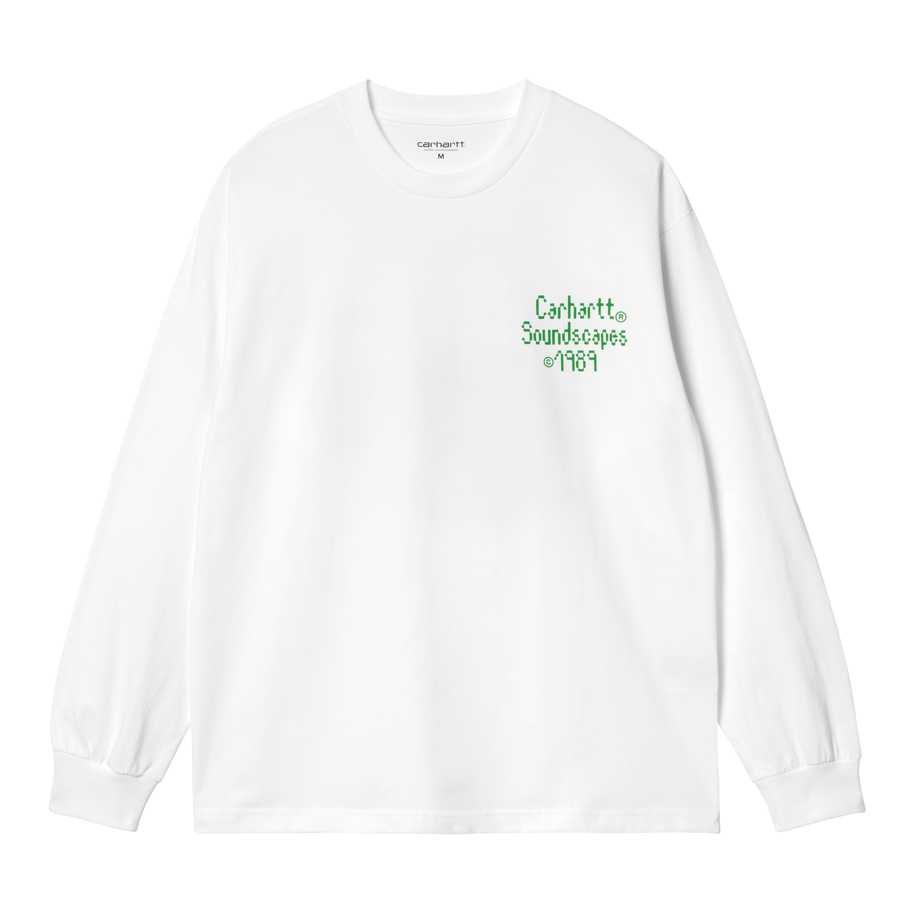 Carhartt WIP Long Sleeve Soundface T-Shirt in Weiß