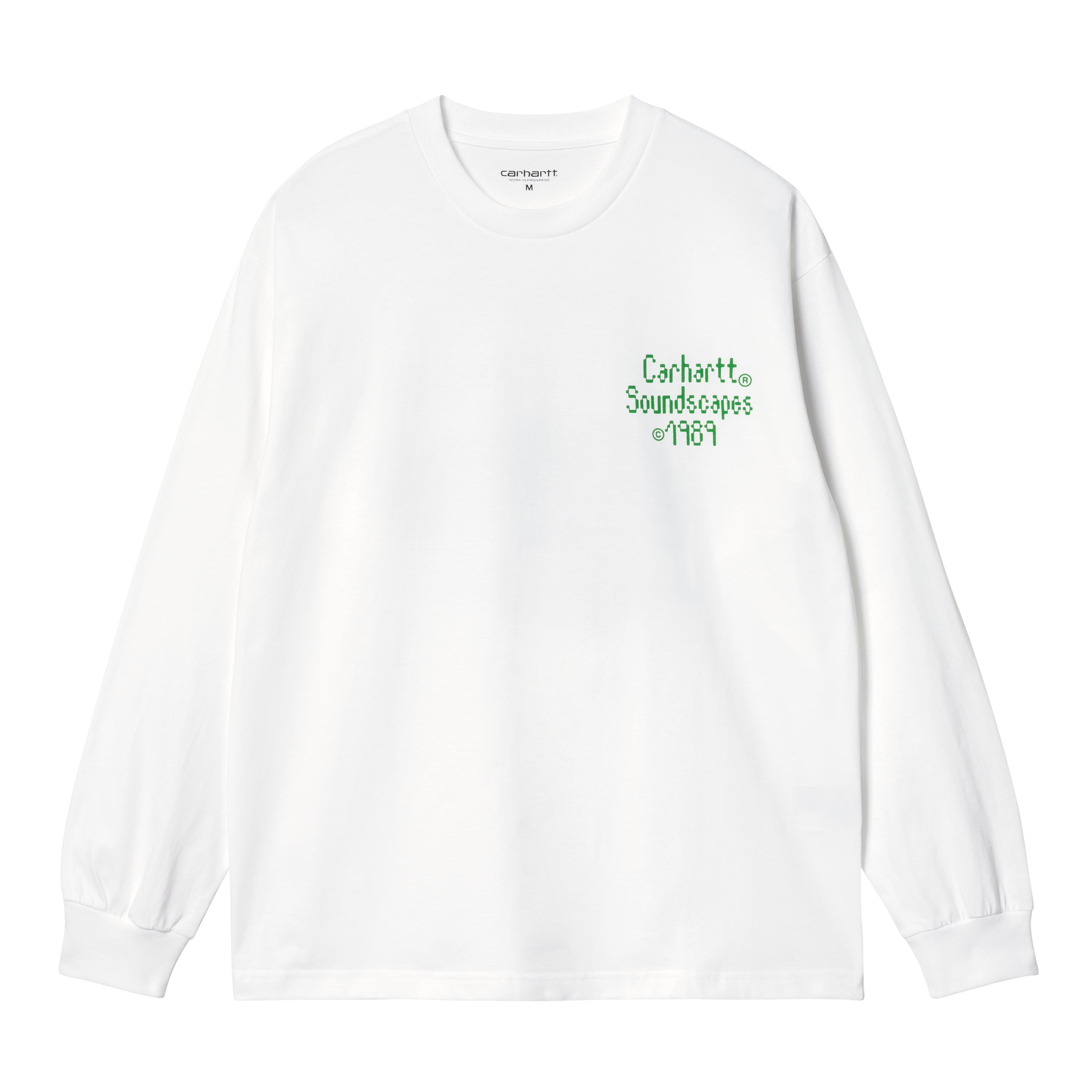 Carhartt WIP Long Sleeve Soundface T-Shirt em Branco